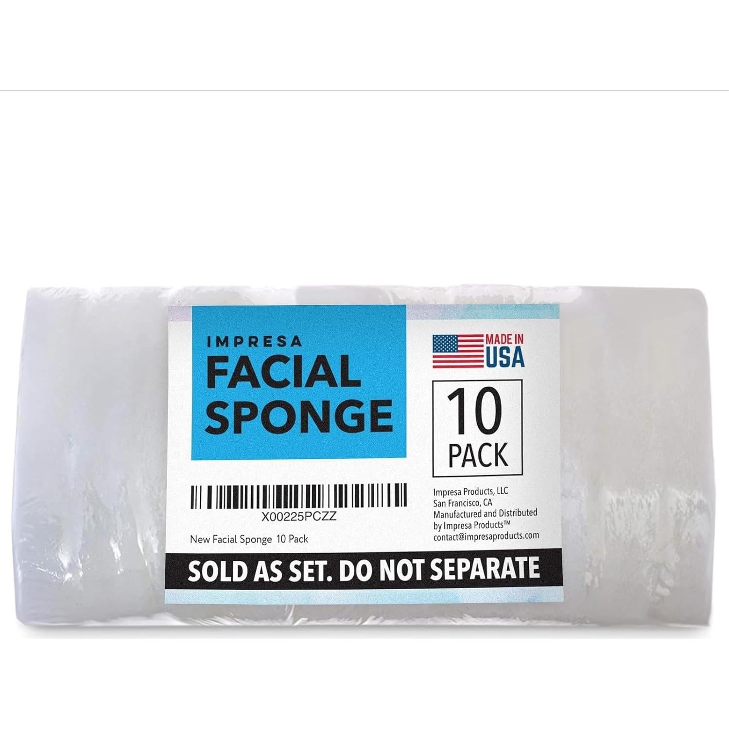 Esponjas Faciales Exfoliantes Impresa 10 Piezas Blanco