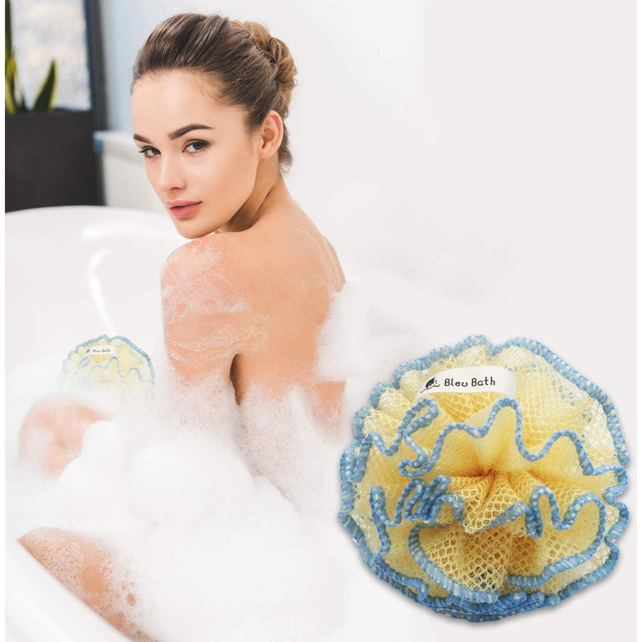 Esponja Exfoliante Bleu Bath XL 4 Piezas para Cuerpo