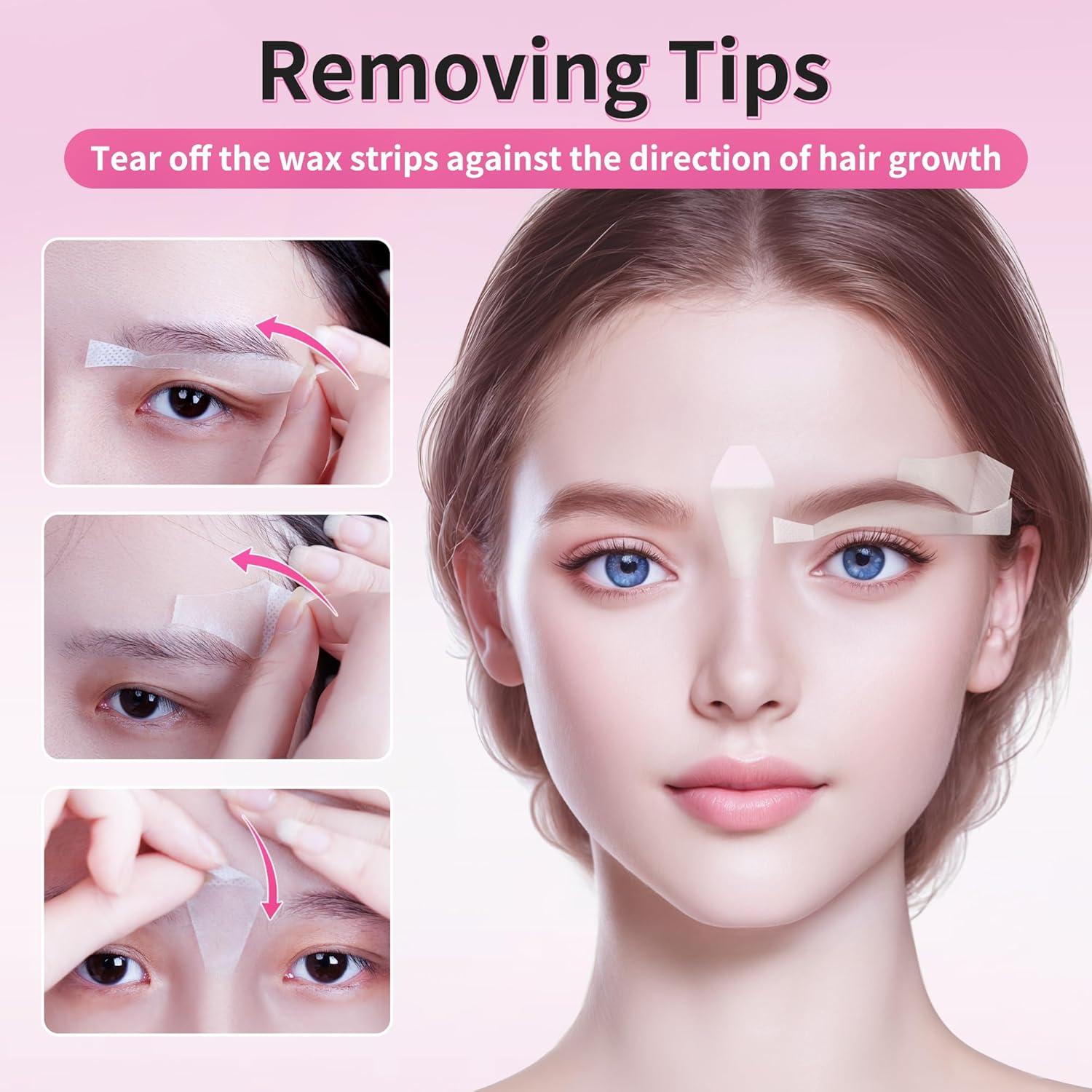 Kit de Cintas de Cera Facial Beauty7 - 24 Cintas + 4 Toallitas