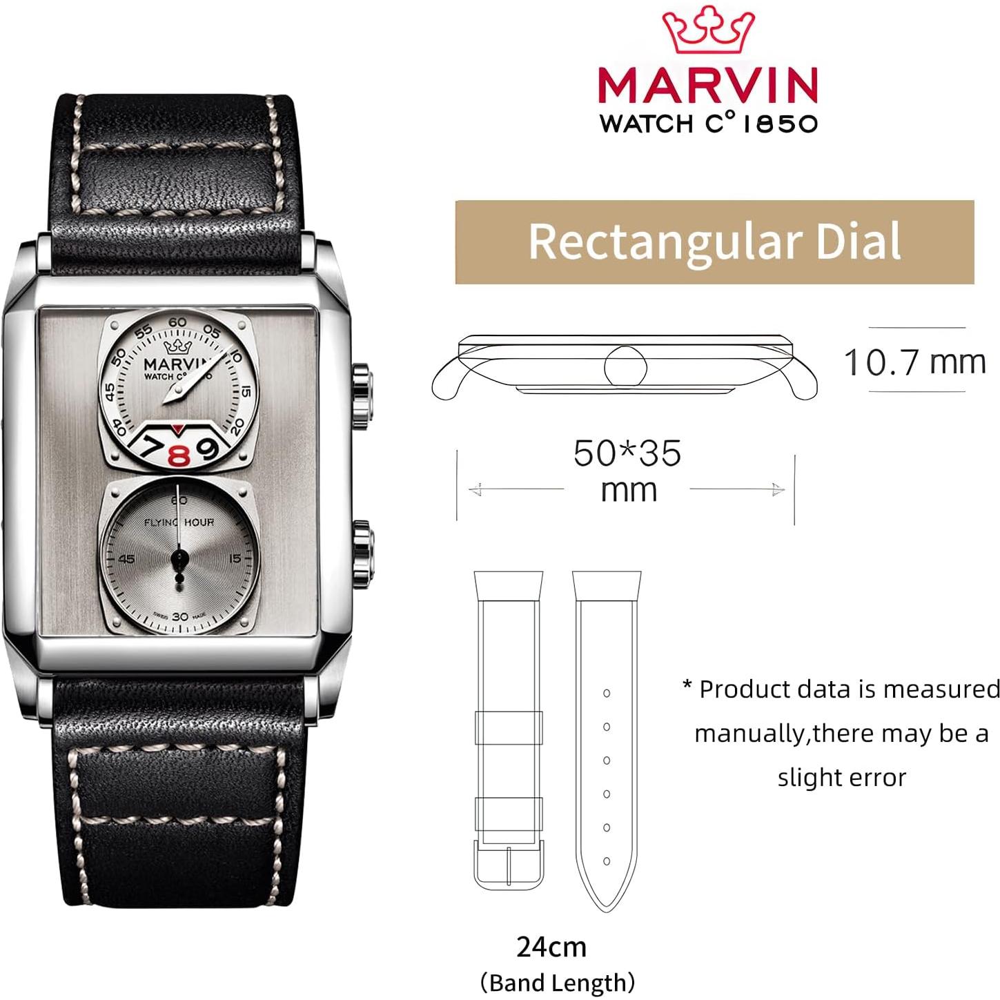 Reloj Marvin para hombres acero inoxidable 30x50mm cuarzo