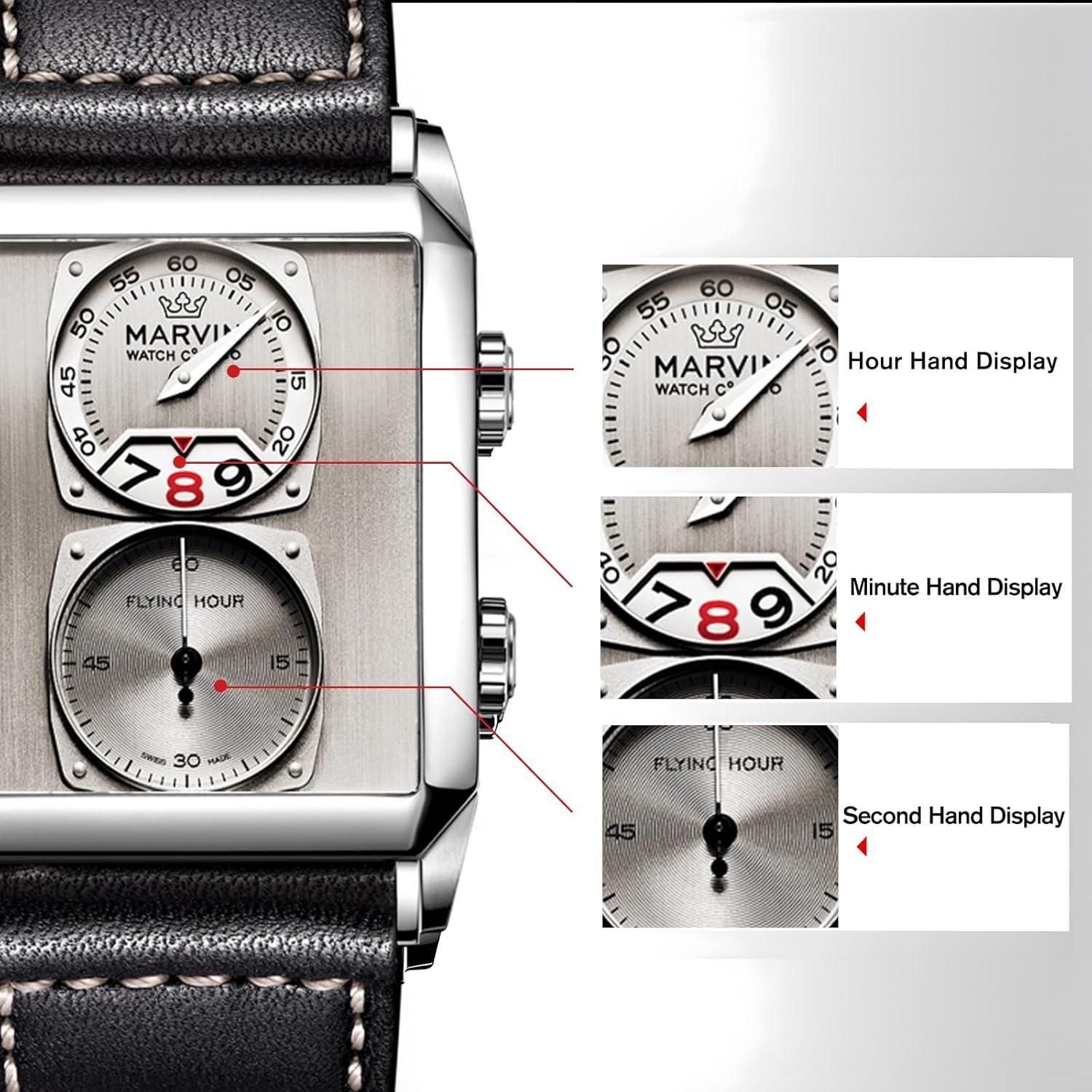 Reloj Marvin para hombres acero inoxidable 30x50mm cuarzo