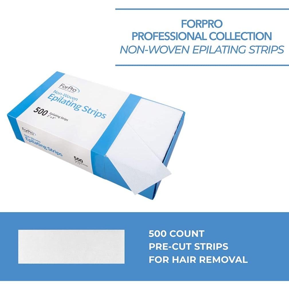 Tiras de Epilación No Tejidas ForPro 500 Cuentas 7,62x22,86cm