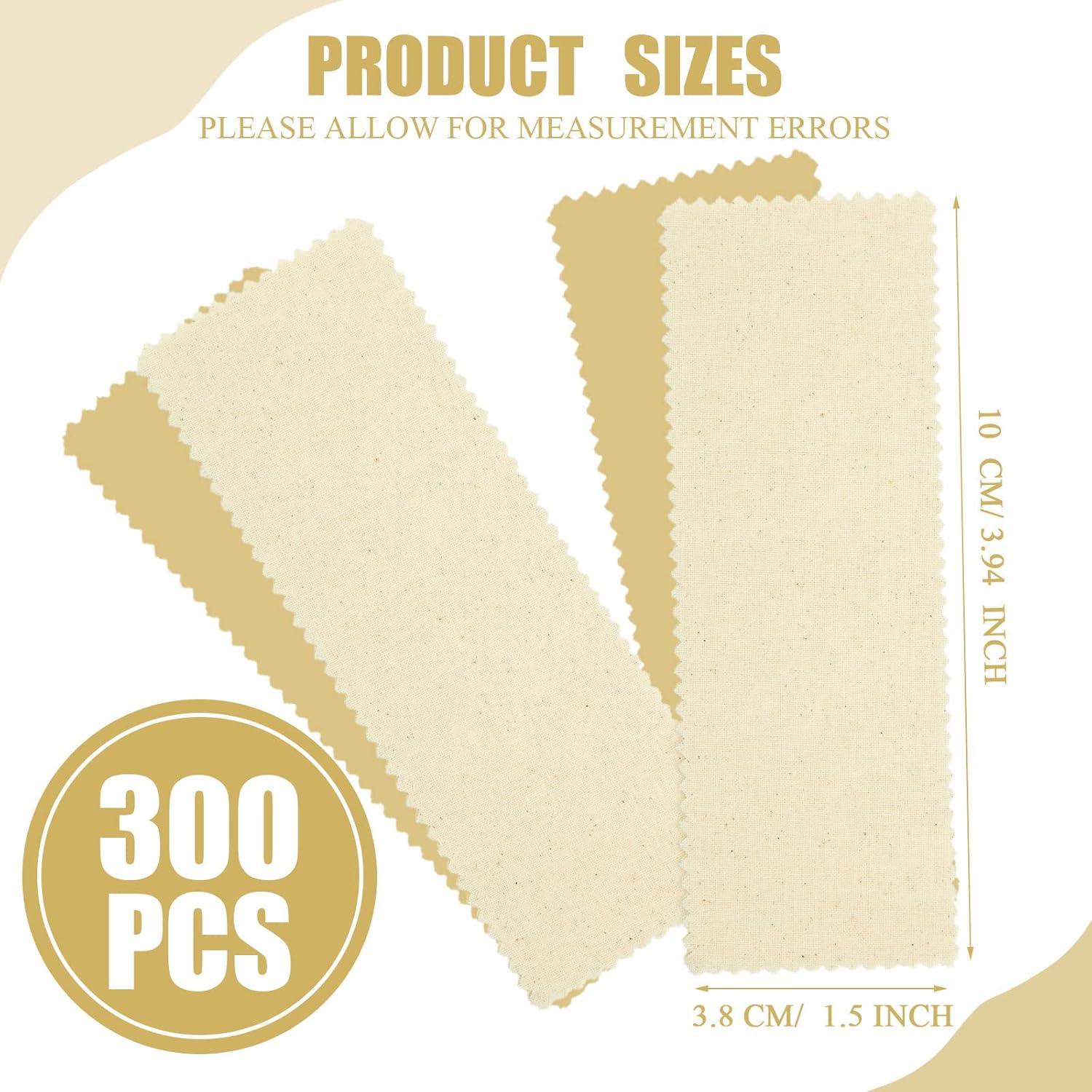 Tiras de Cera Muselina Loopeer 300 Pcs 10 x 3.8 cm