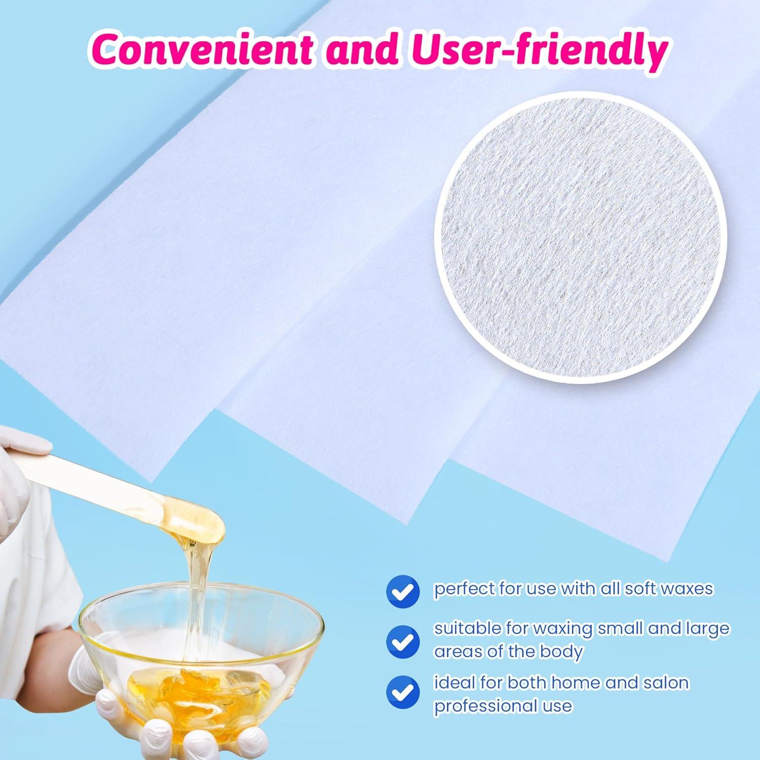 200 Tiras de Cera No Tejidas Mirucoo para Depilación