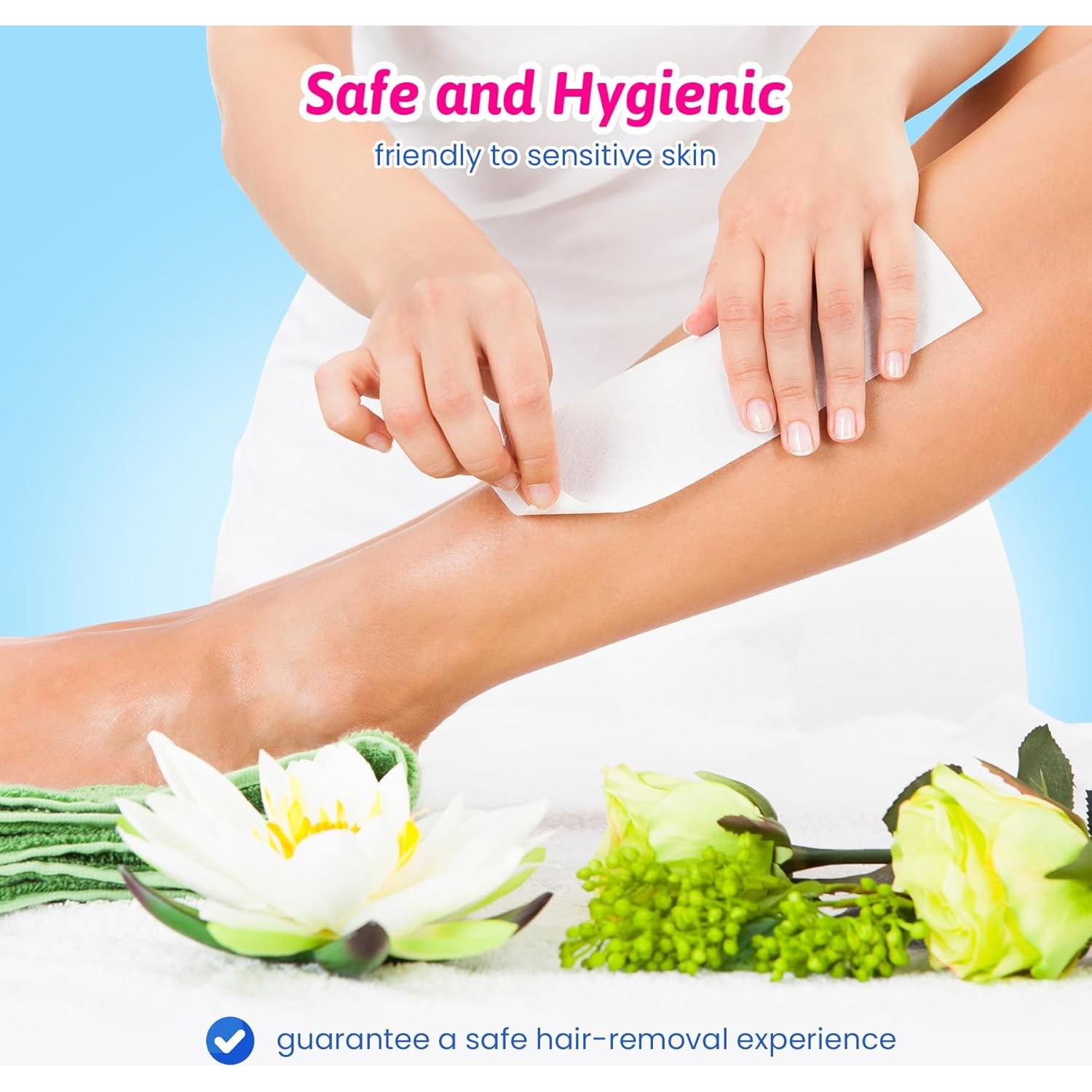 200 Tiras de Cera No Tejidas Mirucoo para Depilación