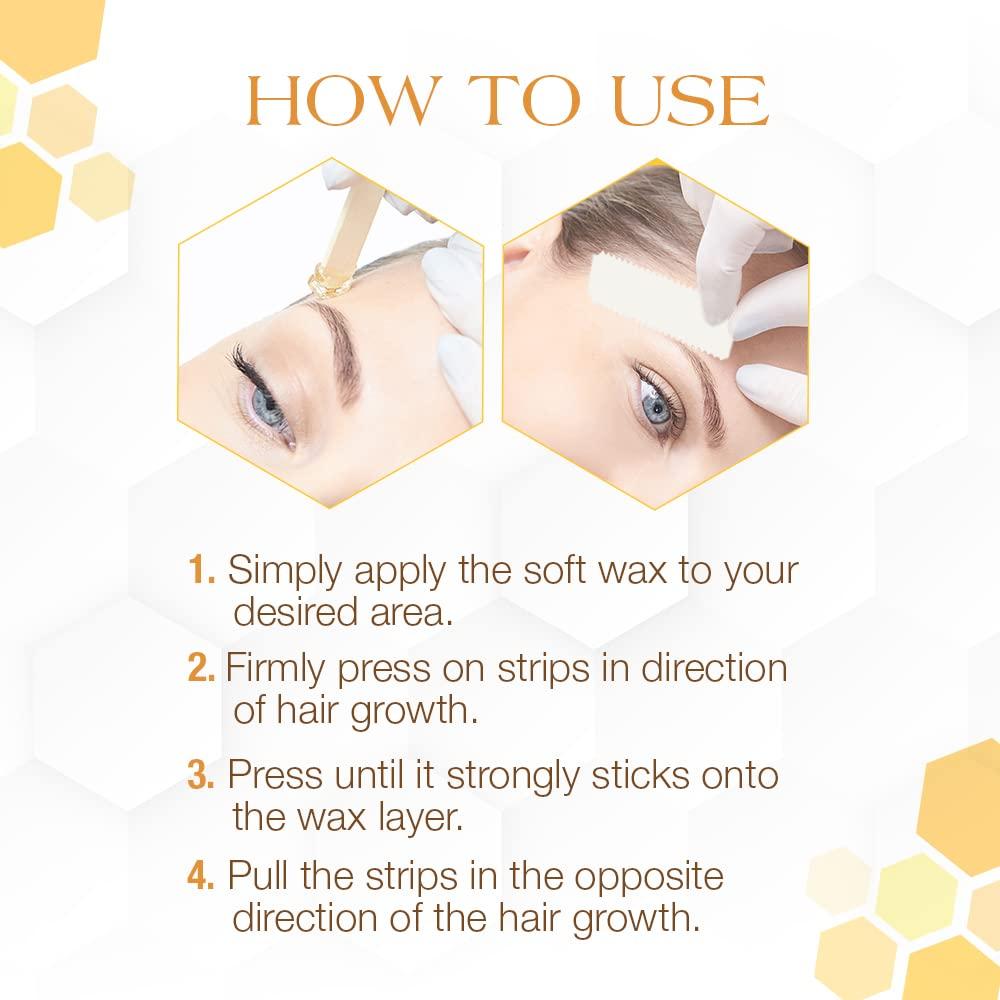 Tiras de Cera de Muselina Blanqueadas GiGi 100 Unidades