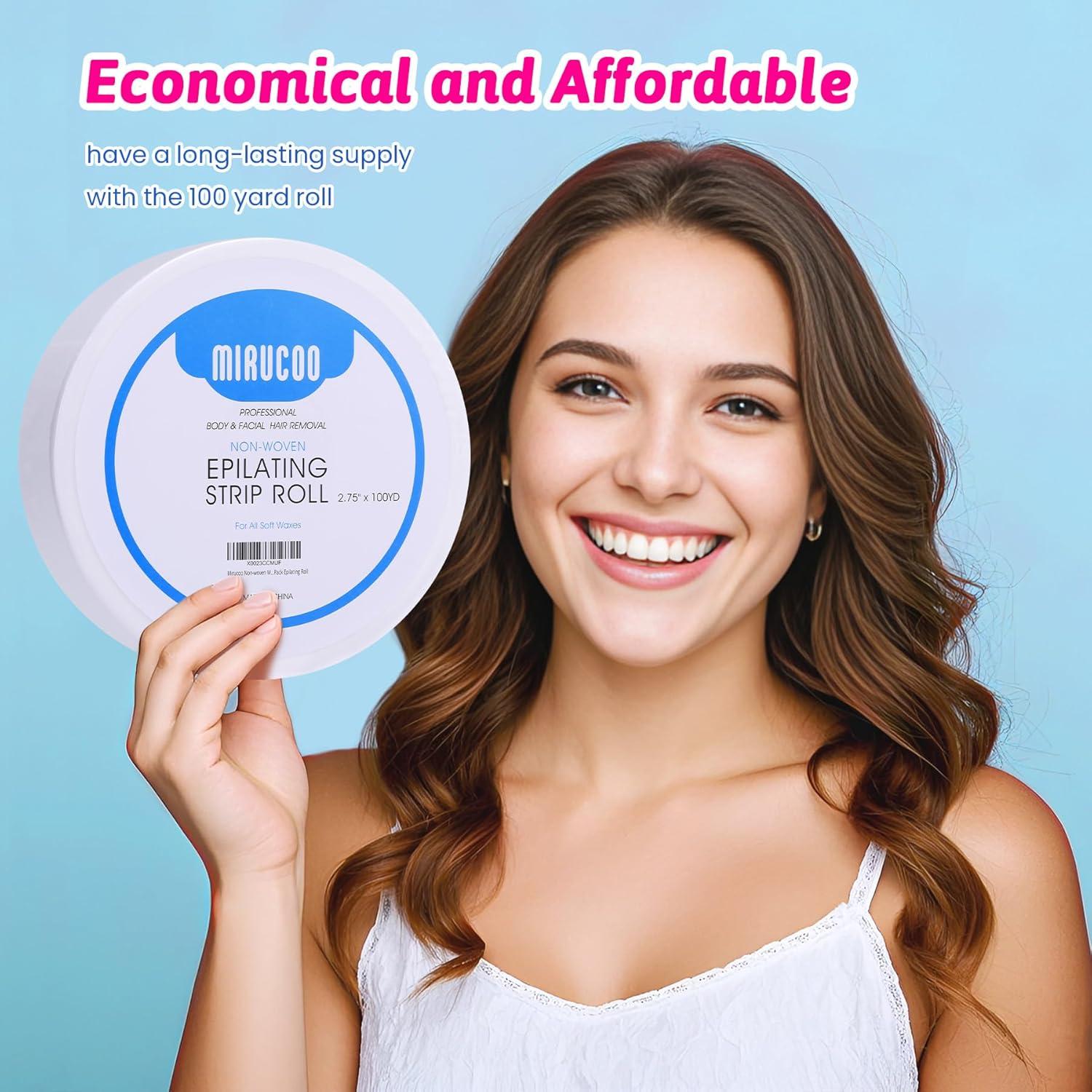 Rollo de tiras de cera no tejida Mirucoo 100 yardas