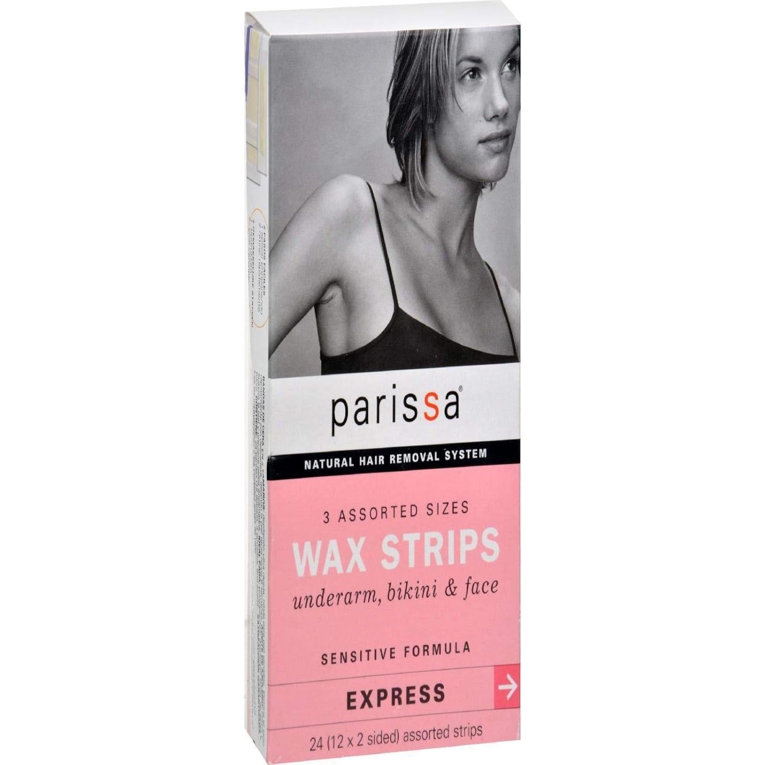 Tiras de Cera Parissa Sensibles 24 Unidades 15.8x8.1 cm