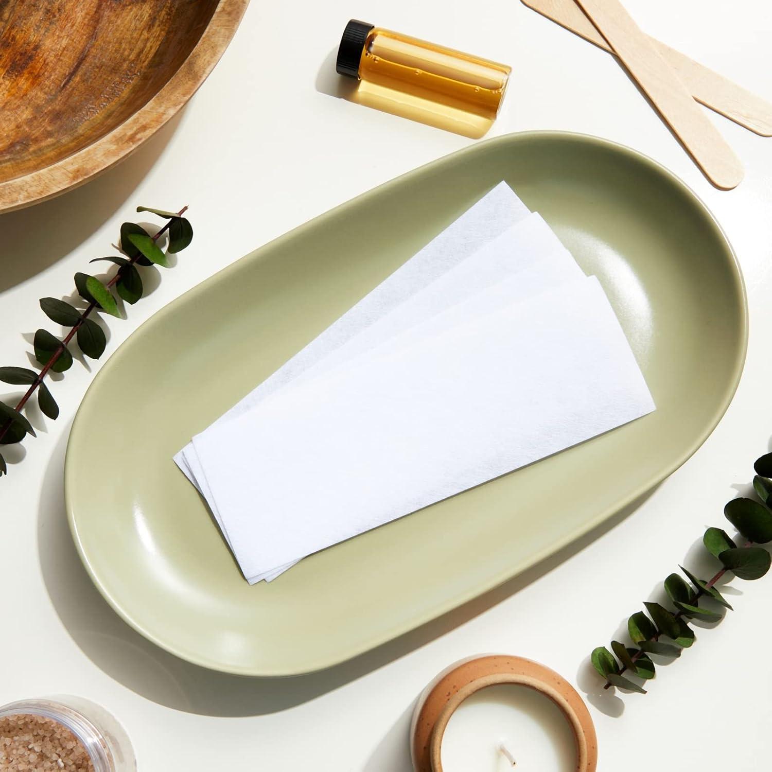 Tiras de Cera Depilatoria Juvale 400 Unidades 19.94x6.86 cm