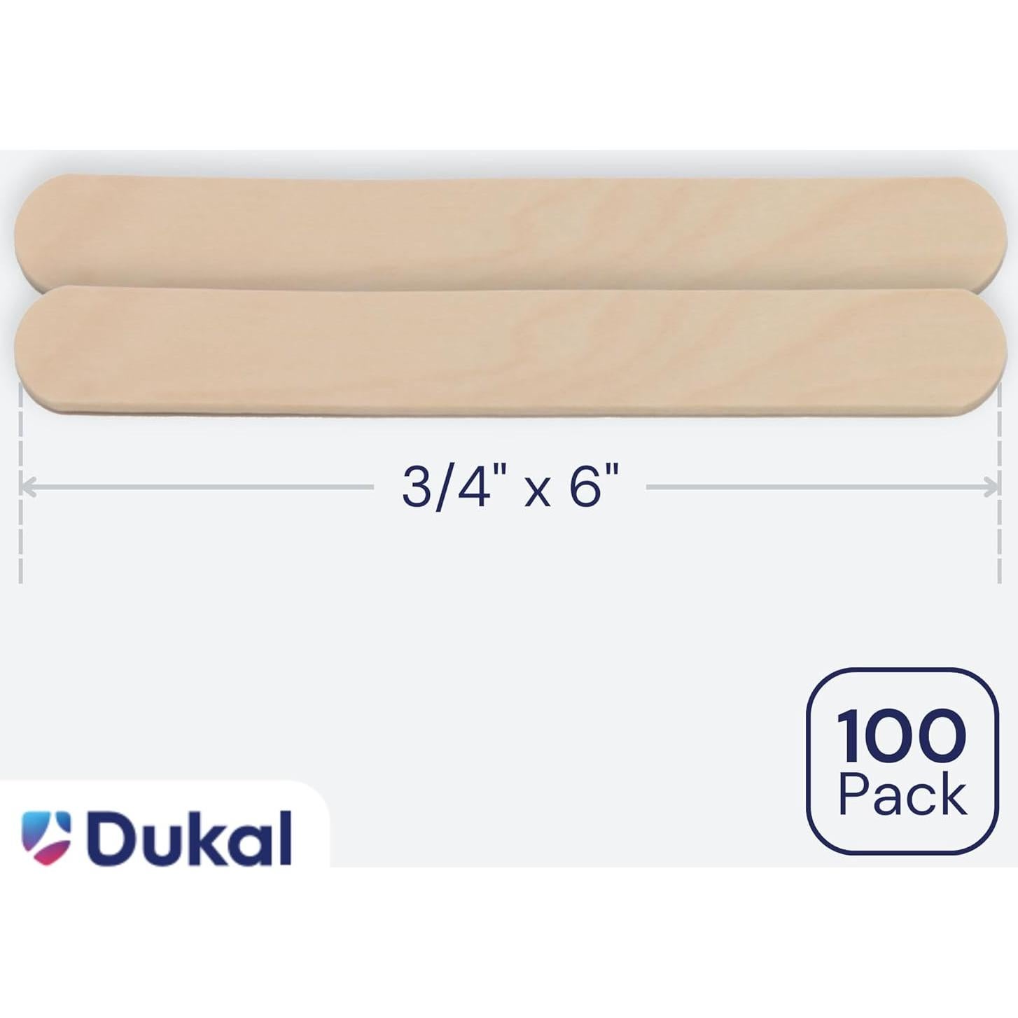 Palitos de Cera de Madera Dukal 100 Unidades 16.5x11.9 cm