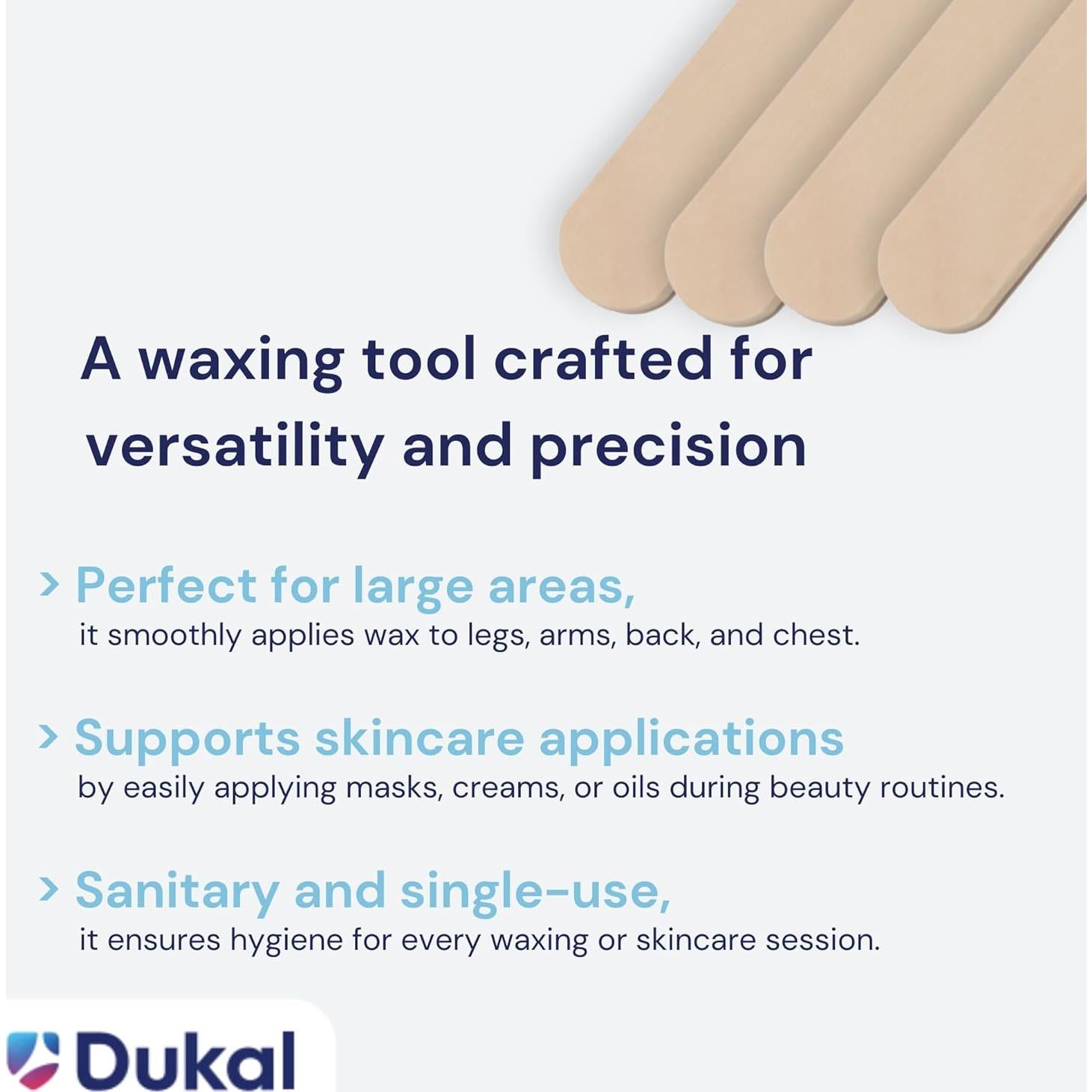 Palitos de Cera de Madera Dukal 100 Unidades 16.5x11.9 cm