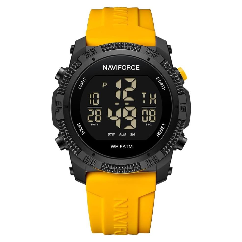 Reloj Digital NAVIFORCE 7104-BY Impermeable 5ATM Correa Goma