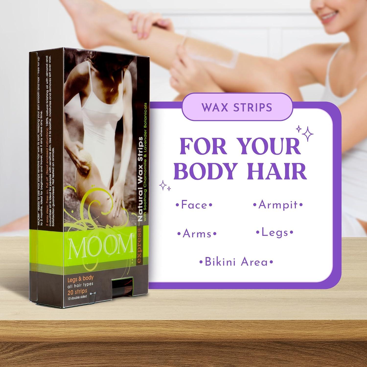 Tiras de Cera MOOM con Manzanilla y Lavanda - 10 Tiras