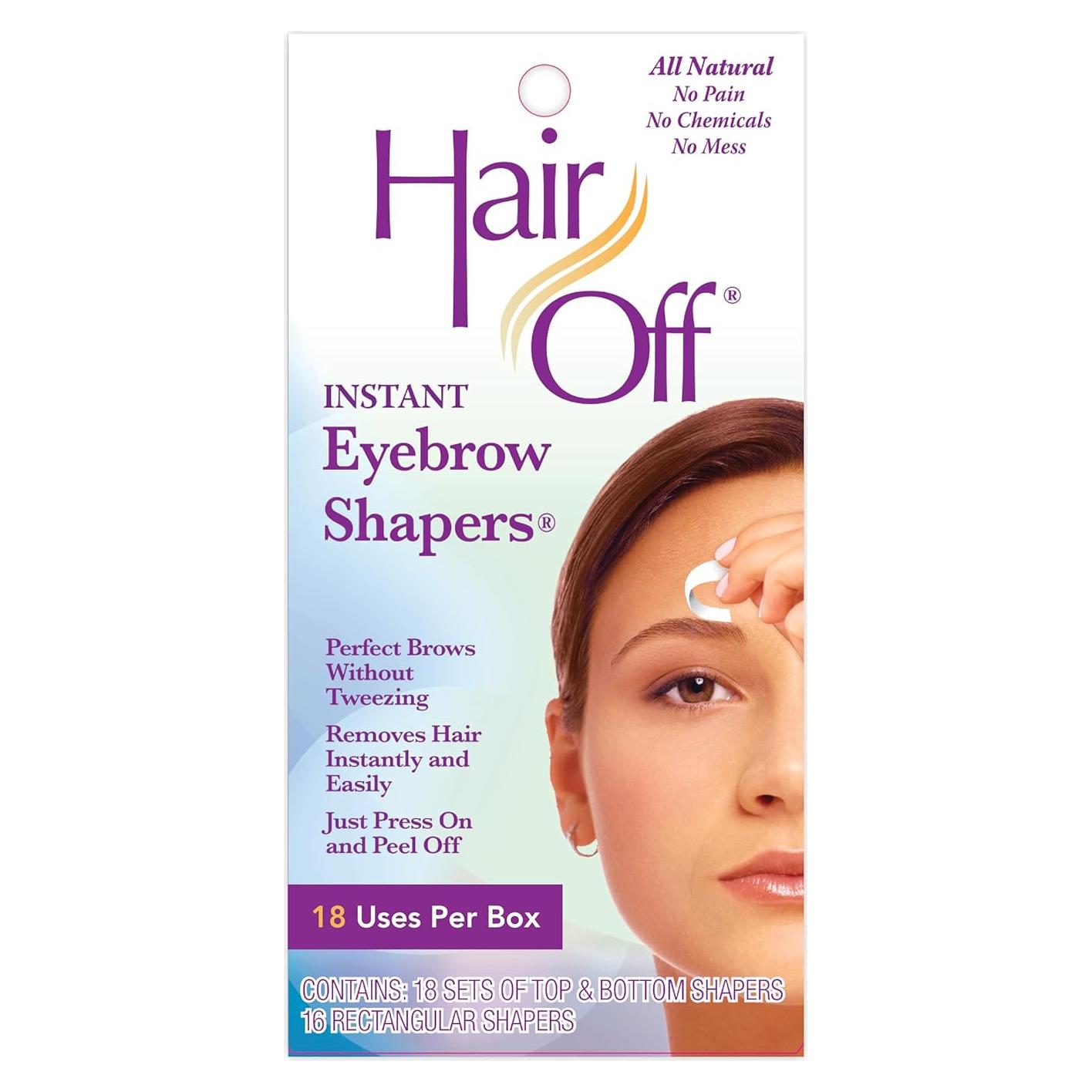 Cintas de Cera para Cejas Hair Off - Kit Natural 18 Unidades