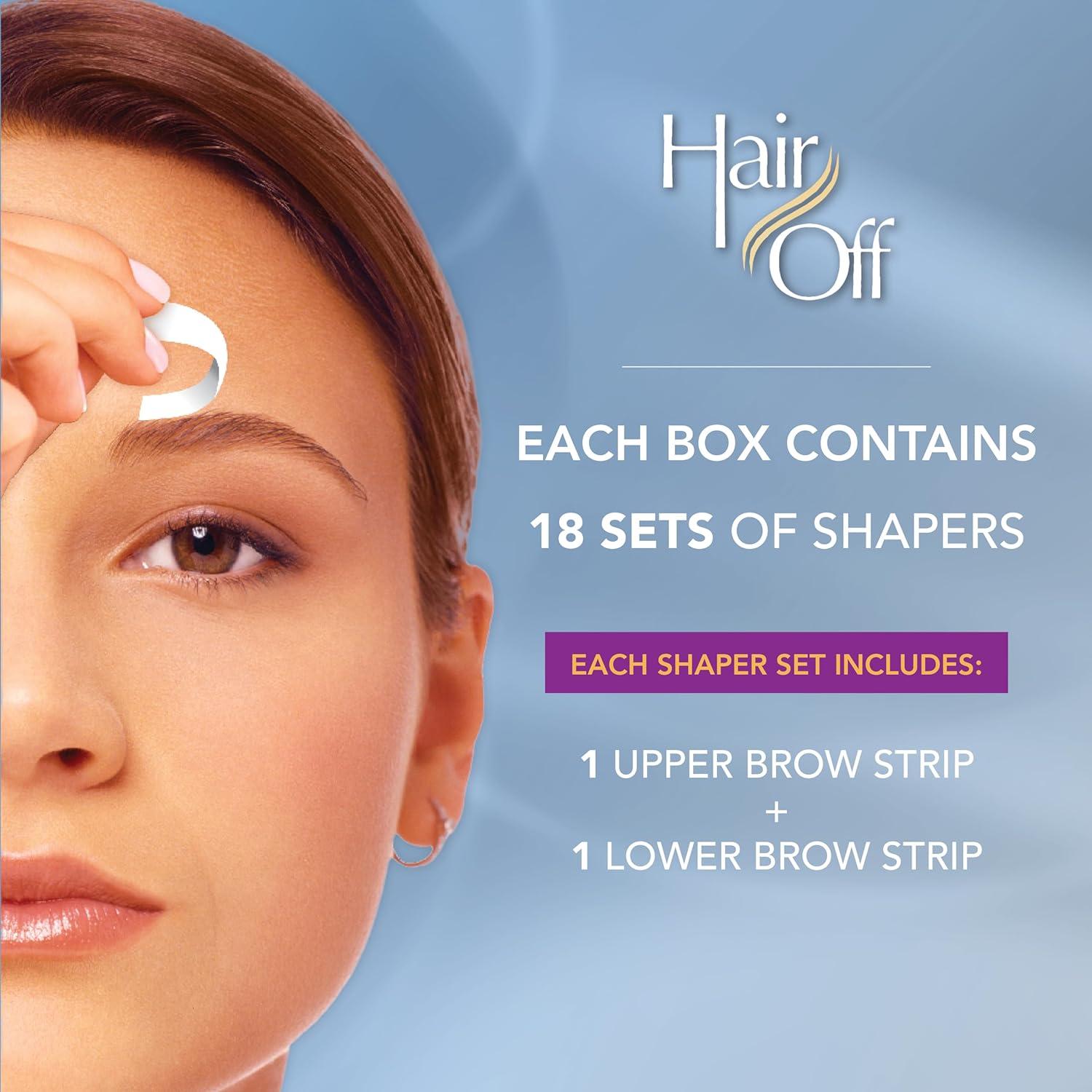 Cintas de Cera para Cejas Hair Off - Kit Natural 18 Unidades