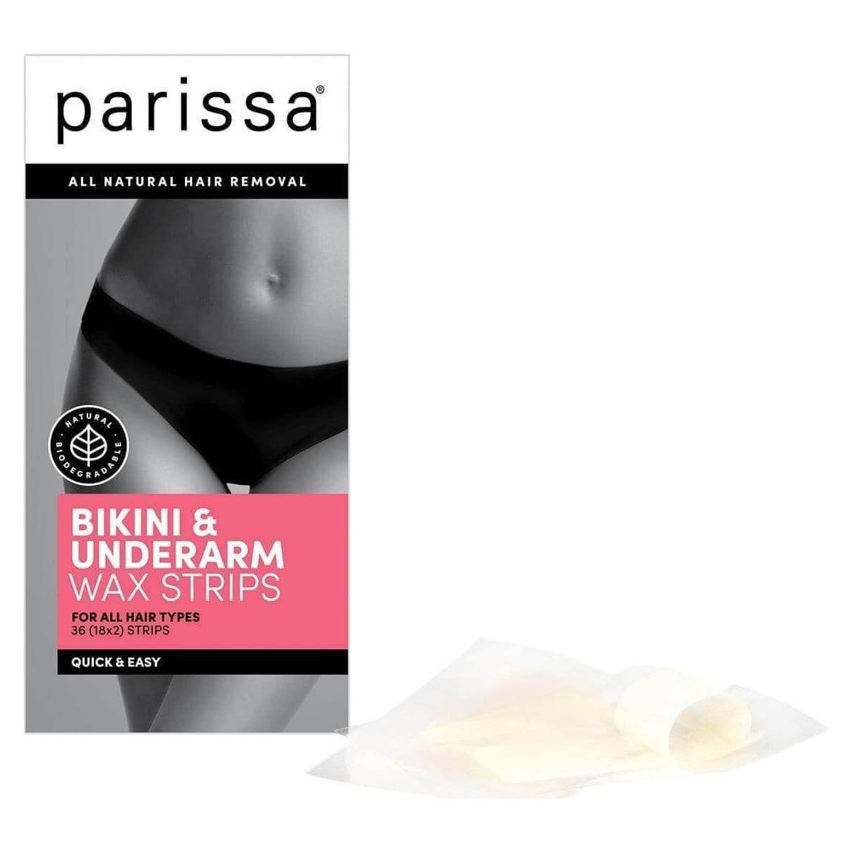 Kit de Cera para Cuerpo Parissa - 36 Tiras y Aceite 5ml