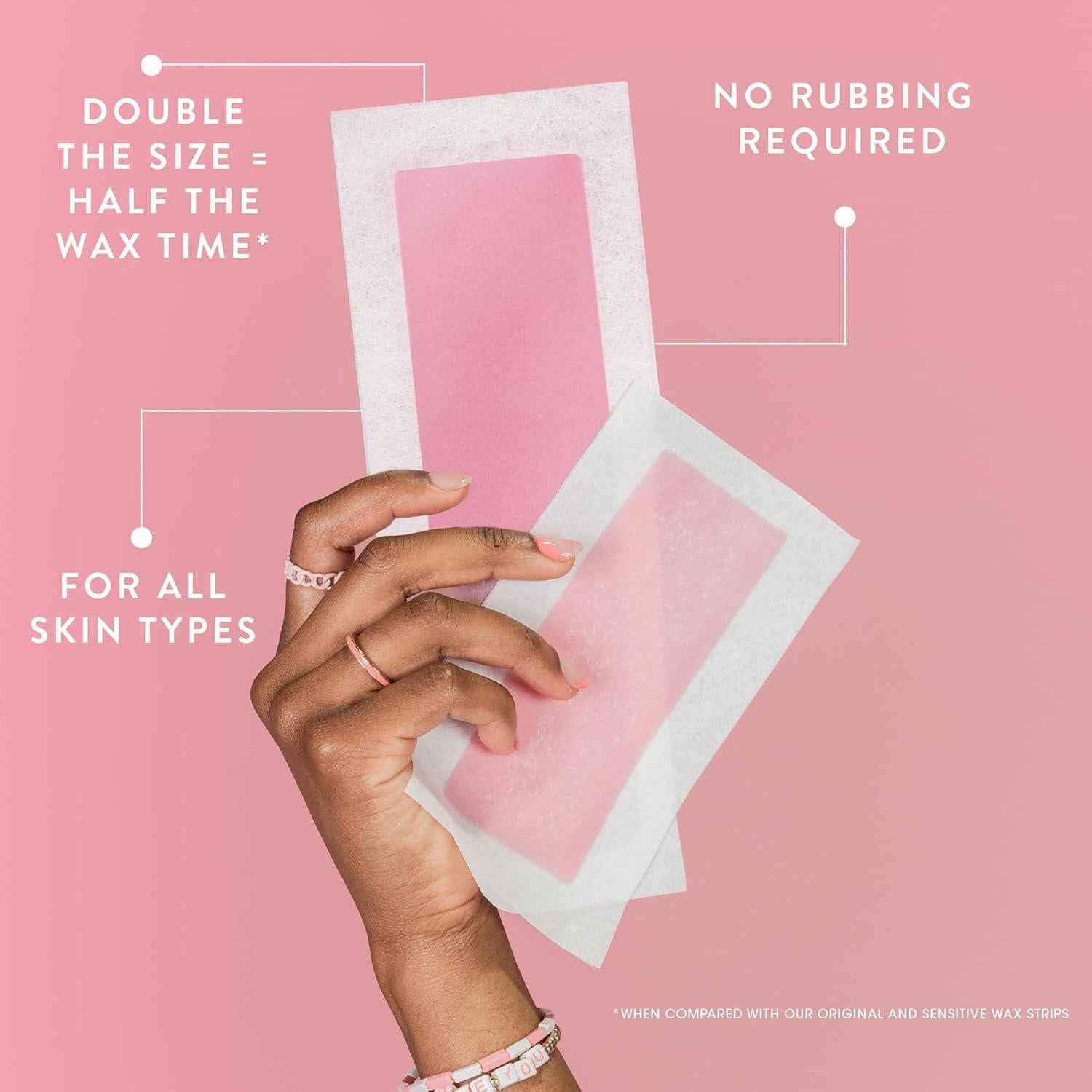 Cintas de Cera Extra Largas Nad's - Kit 20 Cintas + 4 Toallitas