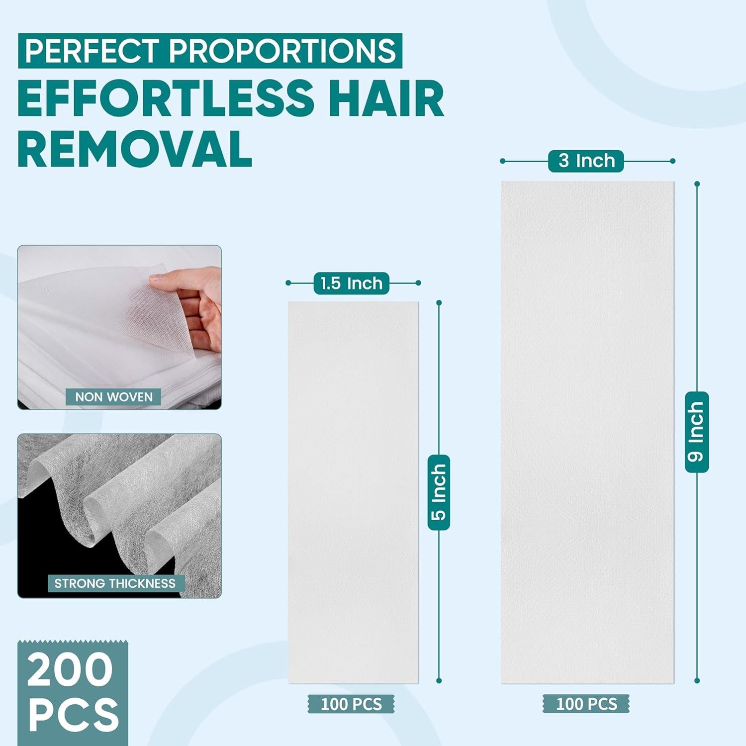 Tiras de Cera No Tejidas Amira Beauty 200 Unidades