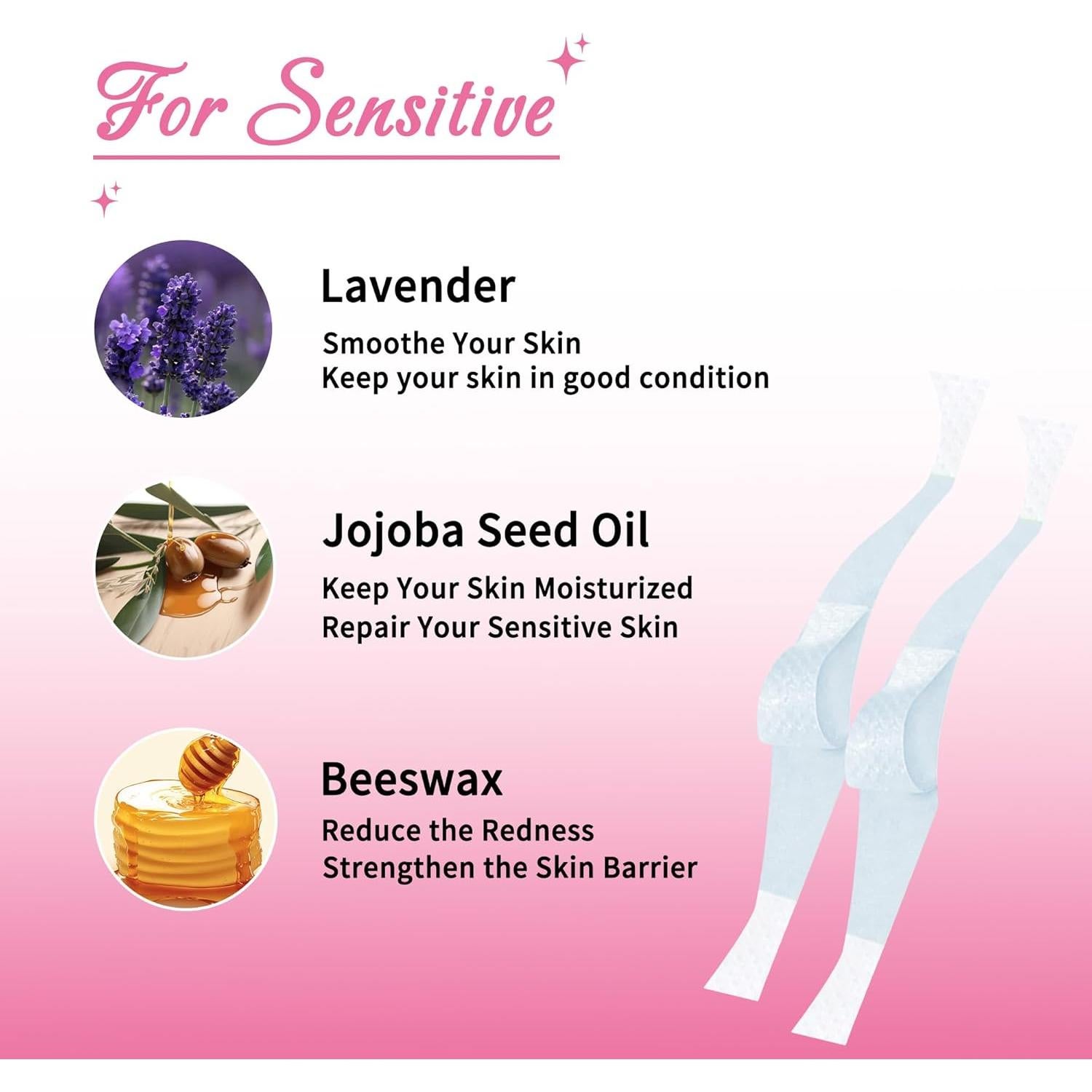 Cintas de Cera para Cejas Beauty7 - Piel Sensible, 24 Unidades