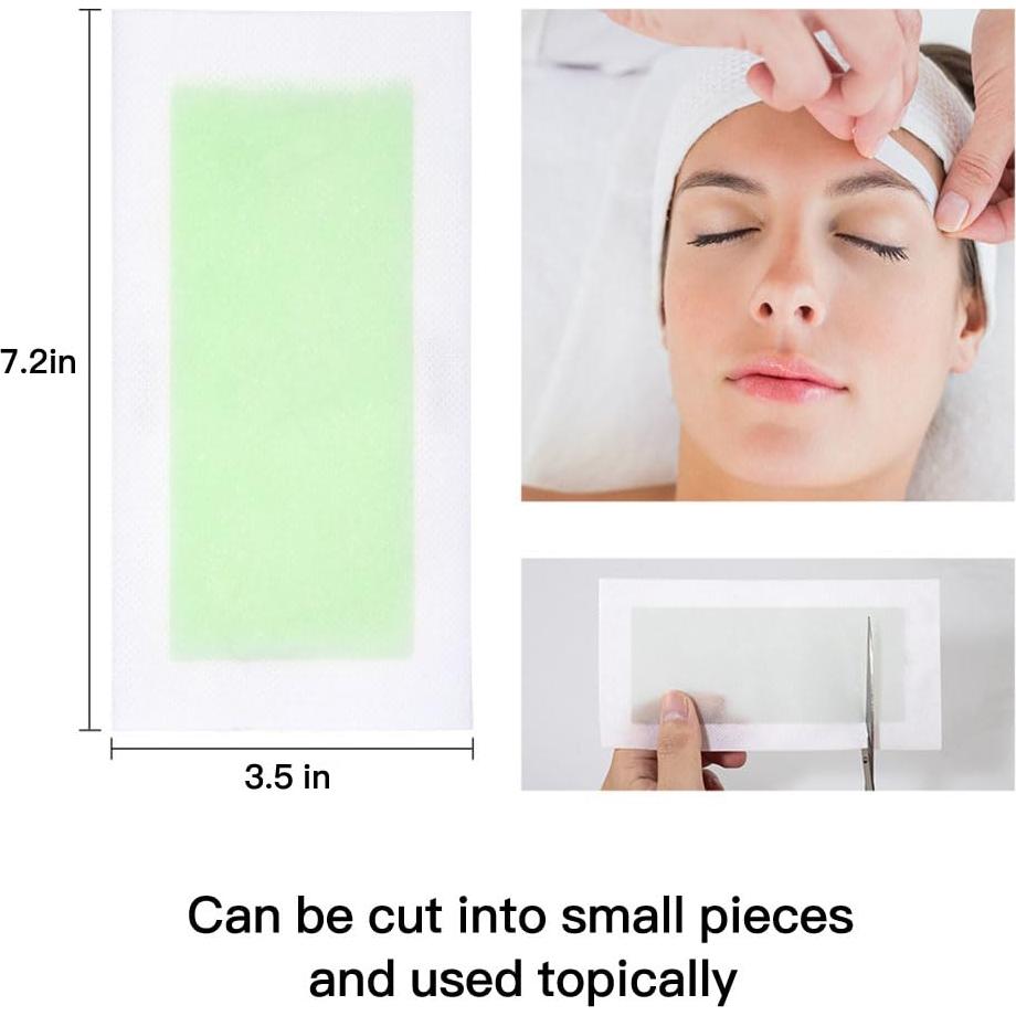 Tiras de Cera Depilatorias YUYAJK 100 Piezas + 24 Toallitas