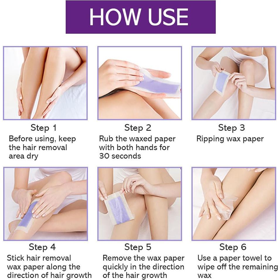 Tiras de Cera Depilatorias YUYAJK 100 Piezas + 24 Toallitas