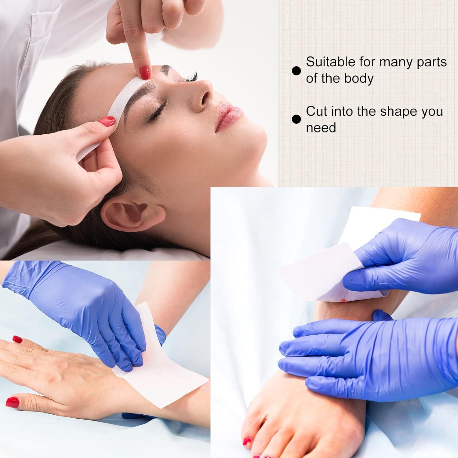 Paquete 500 tiras de cera no tejida Leelosp 3 tamaños