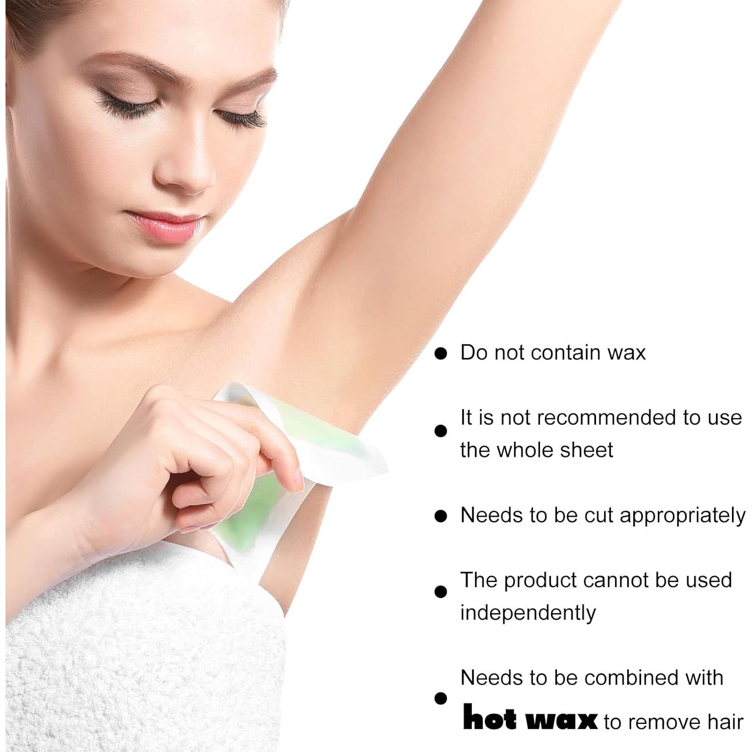 Paquete 500 tiras de cera no tejida Leelosp 3 tamaños