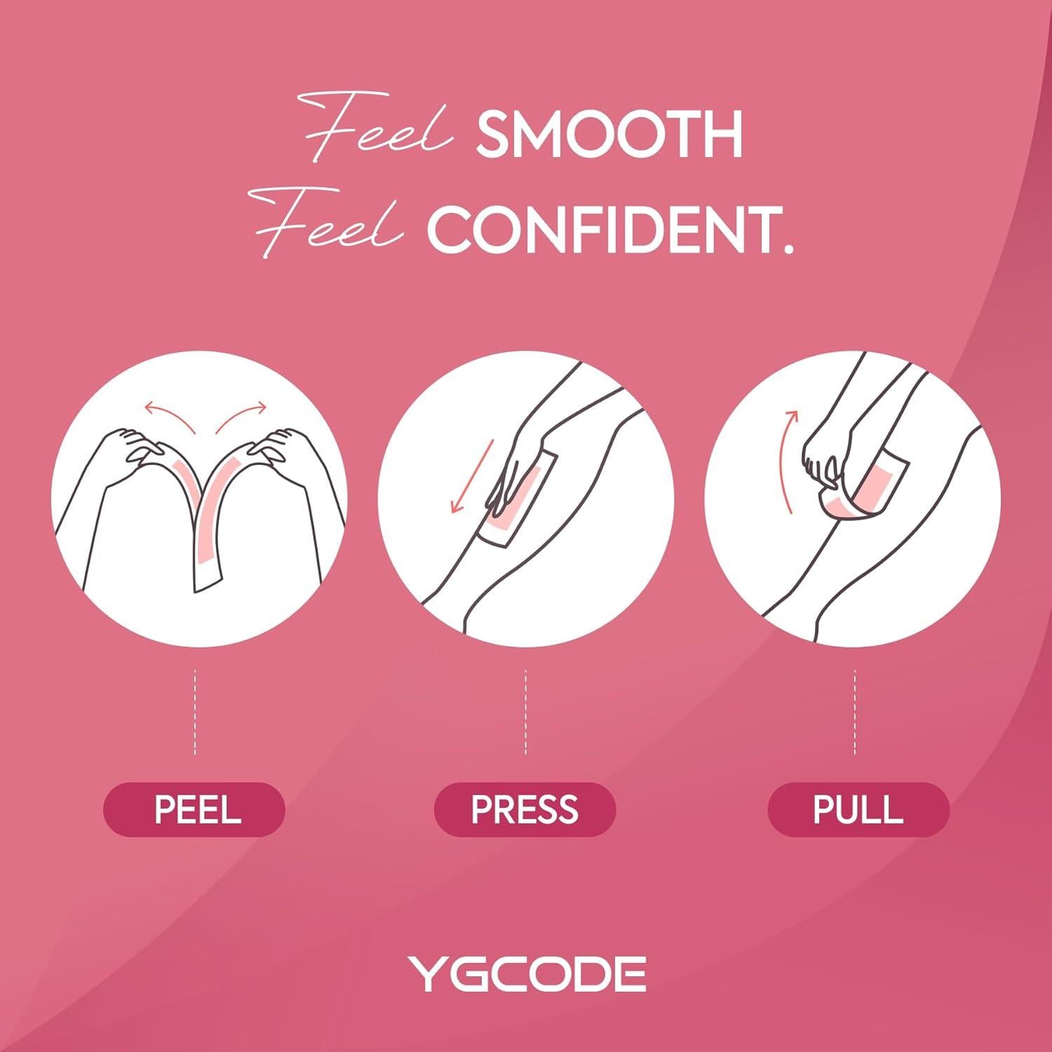 Tiras de Cera Depilación YGCODE 60 Unidades para Mujer