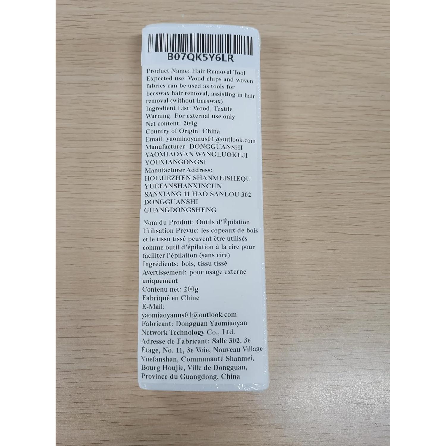 Kit de Tiras de Cera Yaomiao 250 Piezas para Depilación