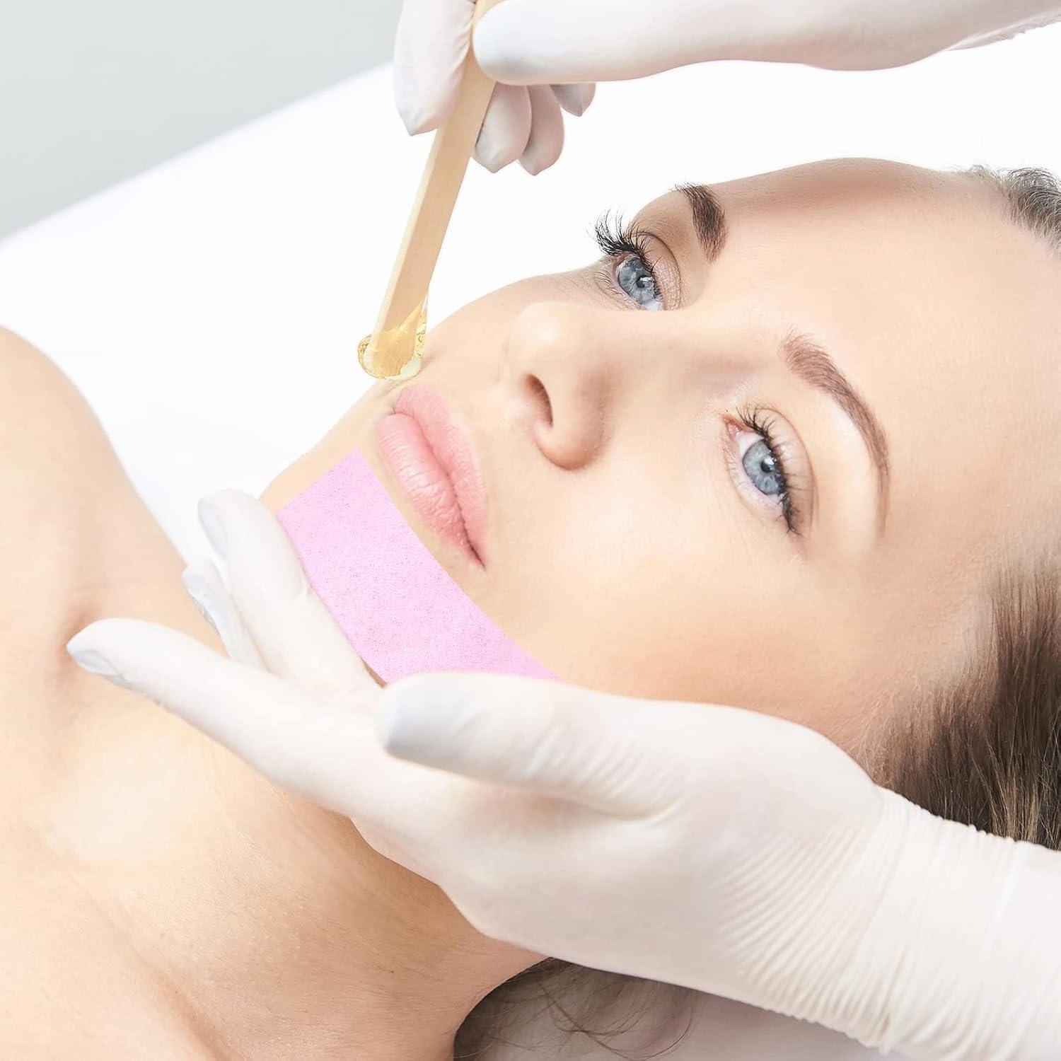 Kit de 400 Tiras de Cera No Tejidas Yaomiao Rosa