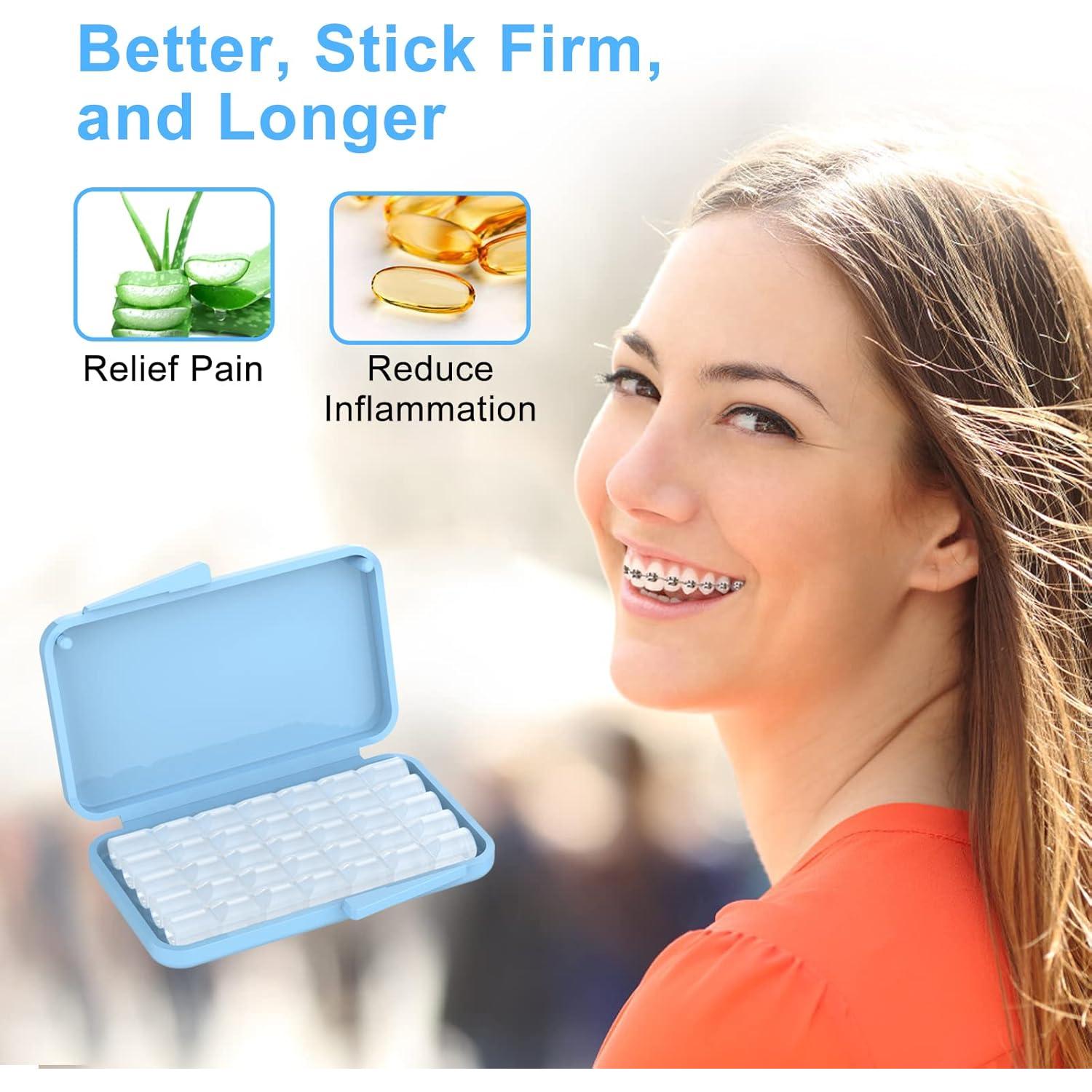 Cera para Brackets Wellcale 10 Paquetes Menta Aloe Vera