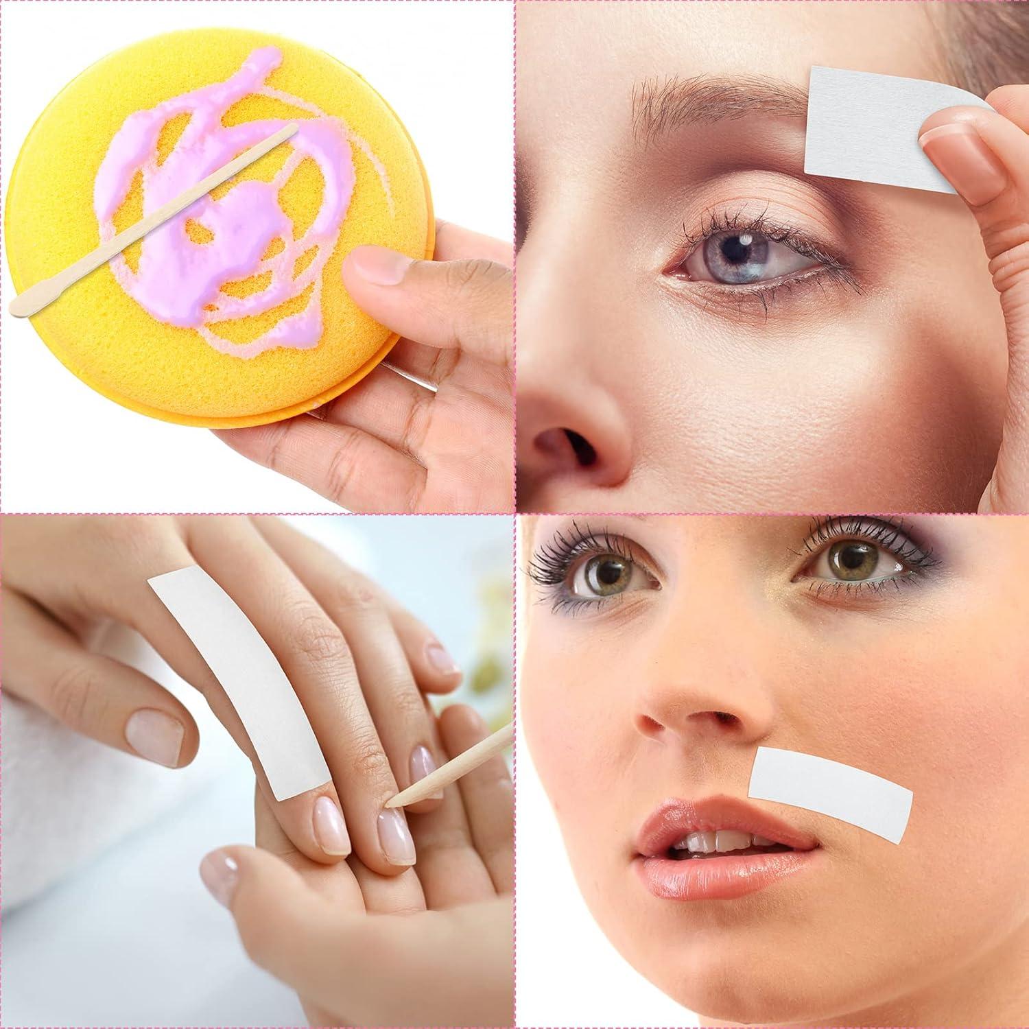 Kit Depilación Ireer 1000 Piezas Tiras Cera y Palitos