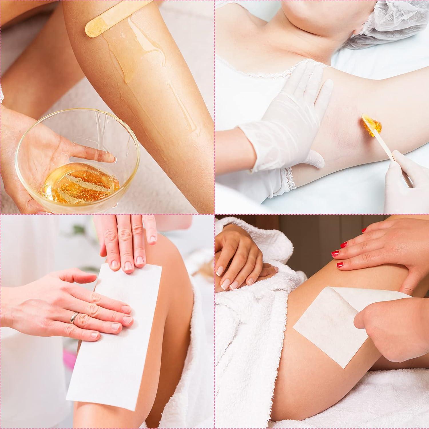 Kit Depilación Ireer 1000 Piezas Tiras Cera y Palitos