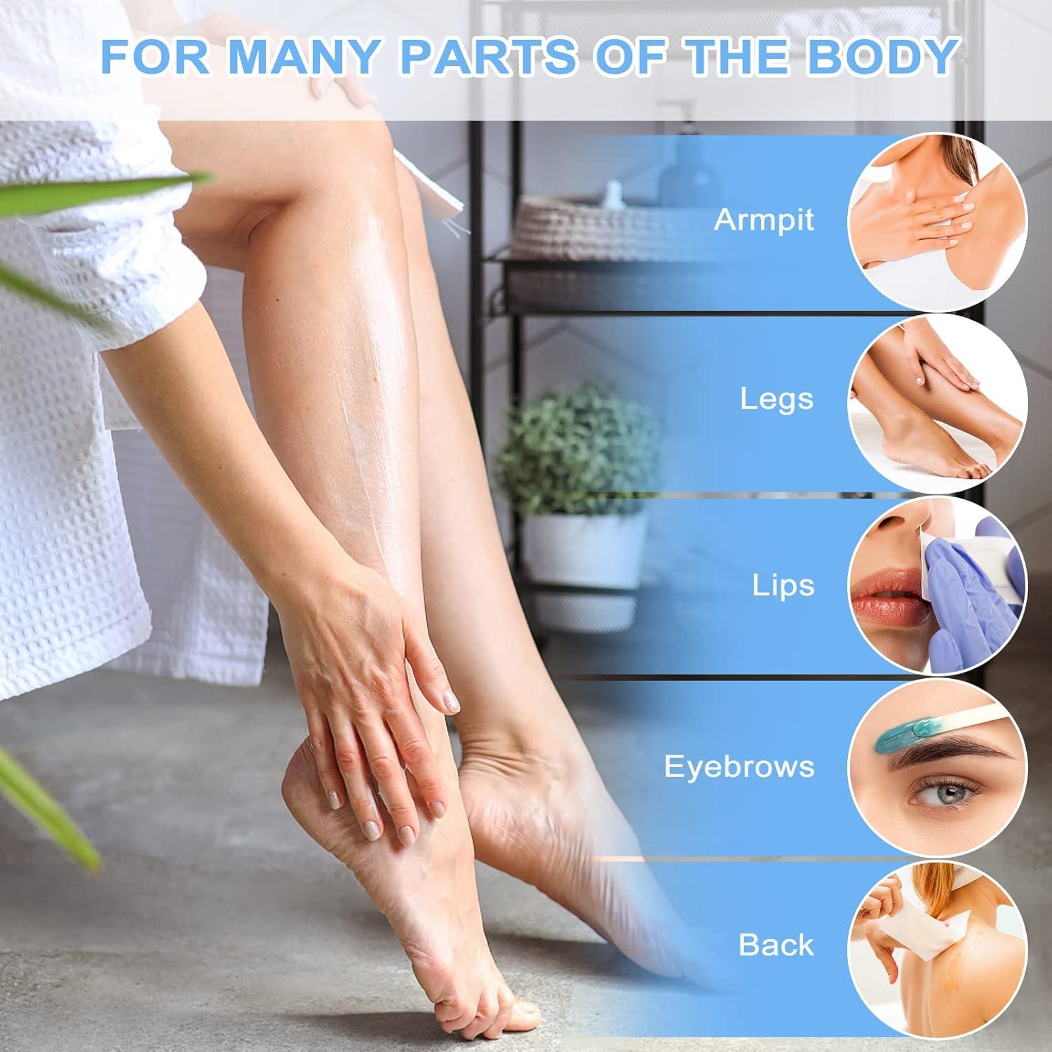 Kit de Cera FHDUSRYO 400 Pcs Tiras y Palitos Madera