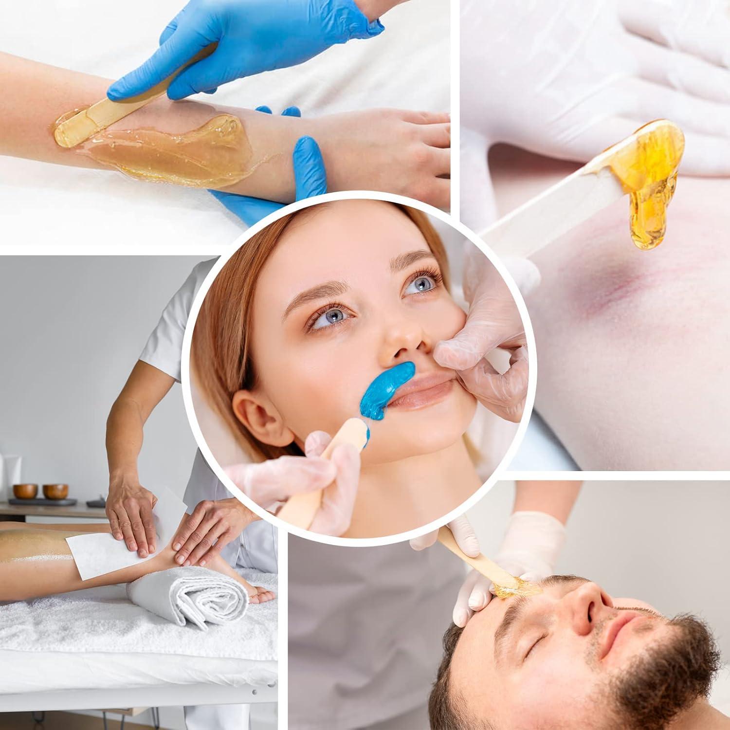 Kit de Cera FHDUSRYO 400 Pcs Tiras y Palitos Madera