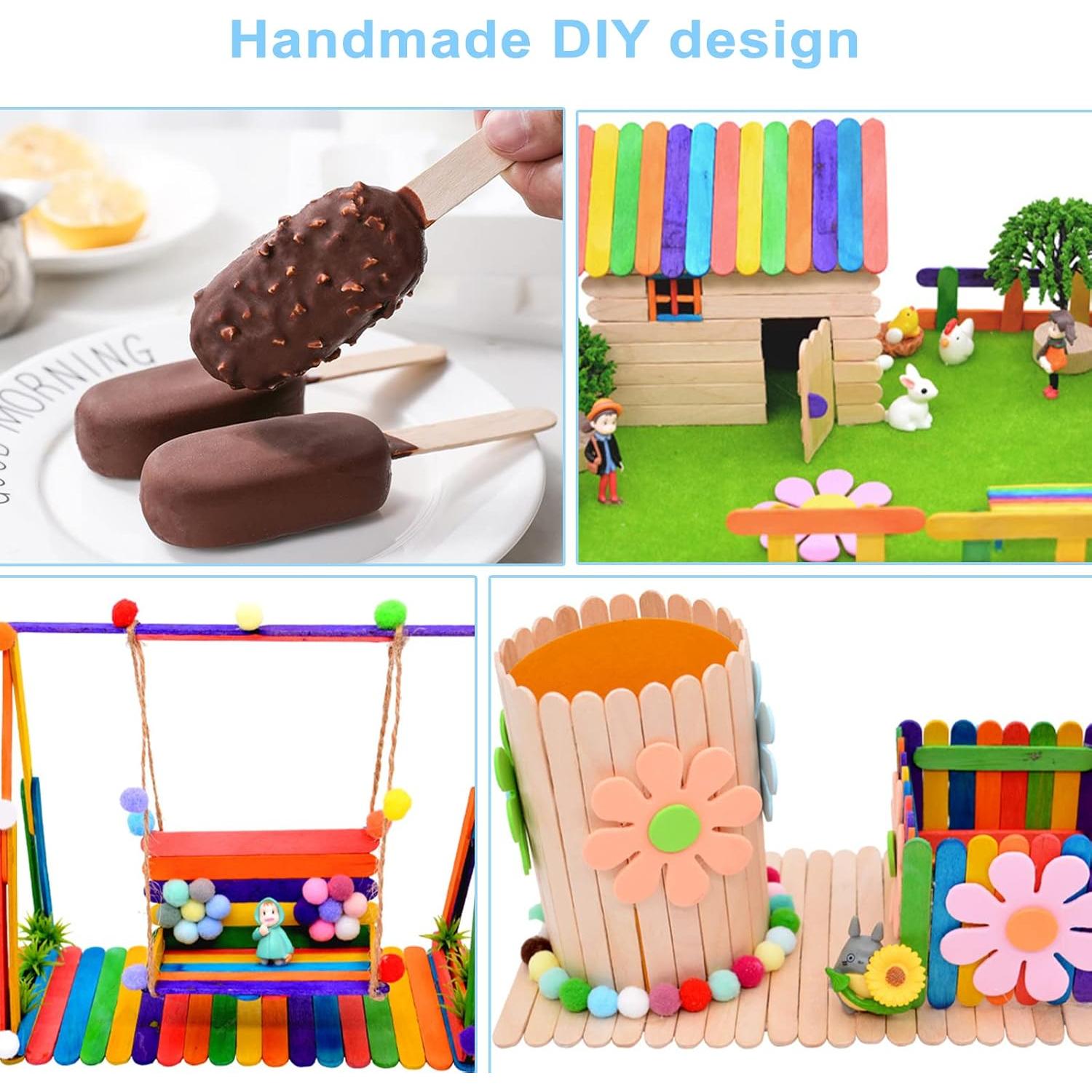 Kit de Cera FHDUSRYO 400 Pcs Tiras y Palitos Madera