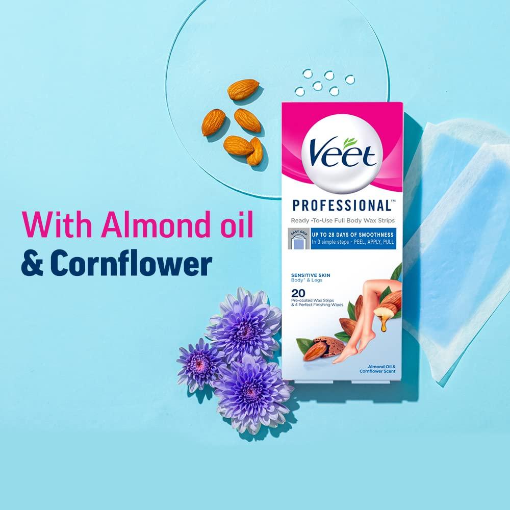 Kit de Cera Depilatoria Veet para Piel Sensible - 20 Tiras