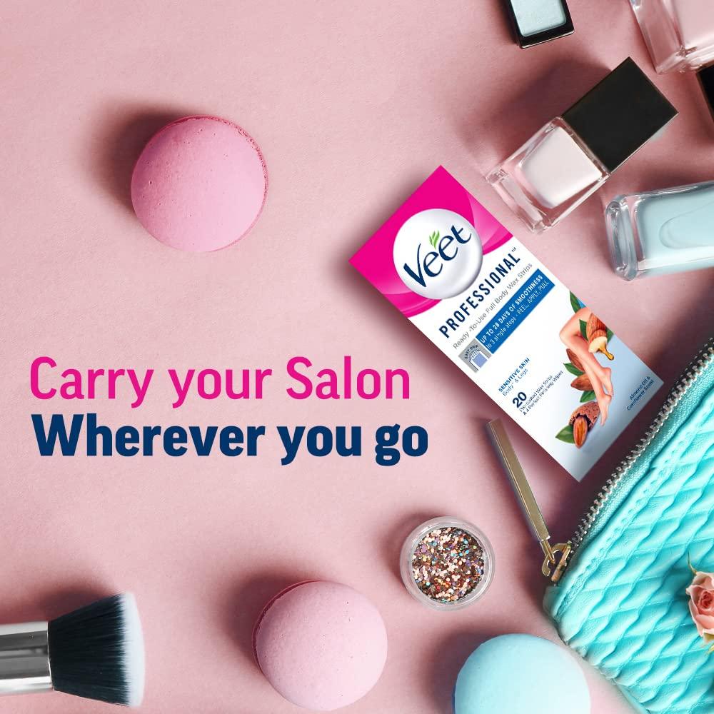 Kit de Cera Depilatoria Veet para Piel Sensible - 20 Tiras