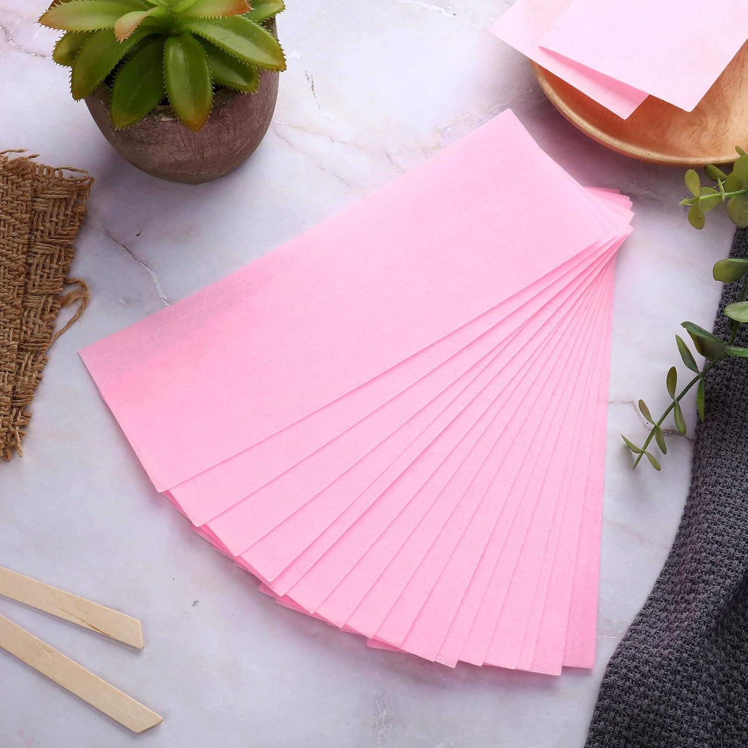 Tiras de Cera Maitys 200 Piezas Rosa para Depilación Facial y Corporal