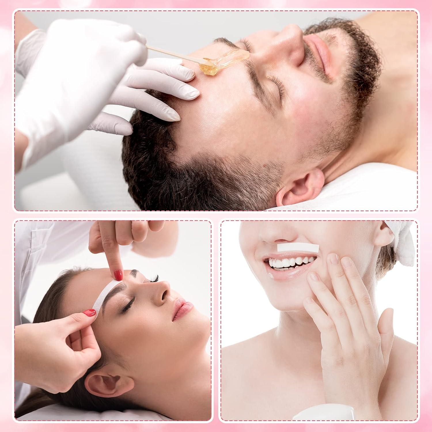 Kit de Cera 600 Pcs Leelosp Tiras y Palitos para Vello