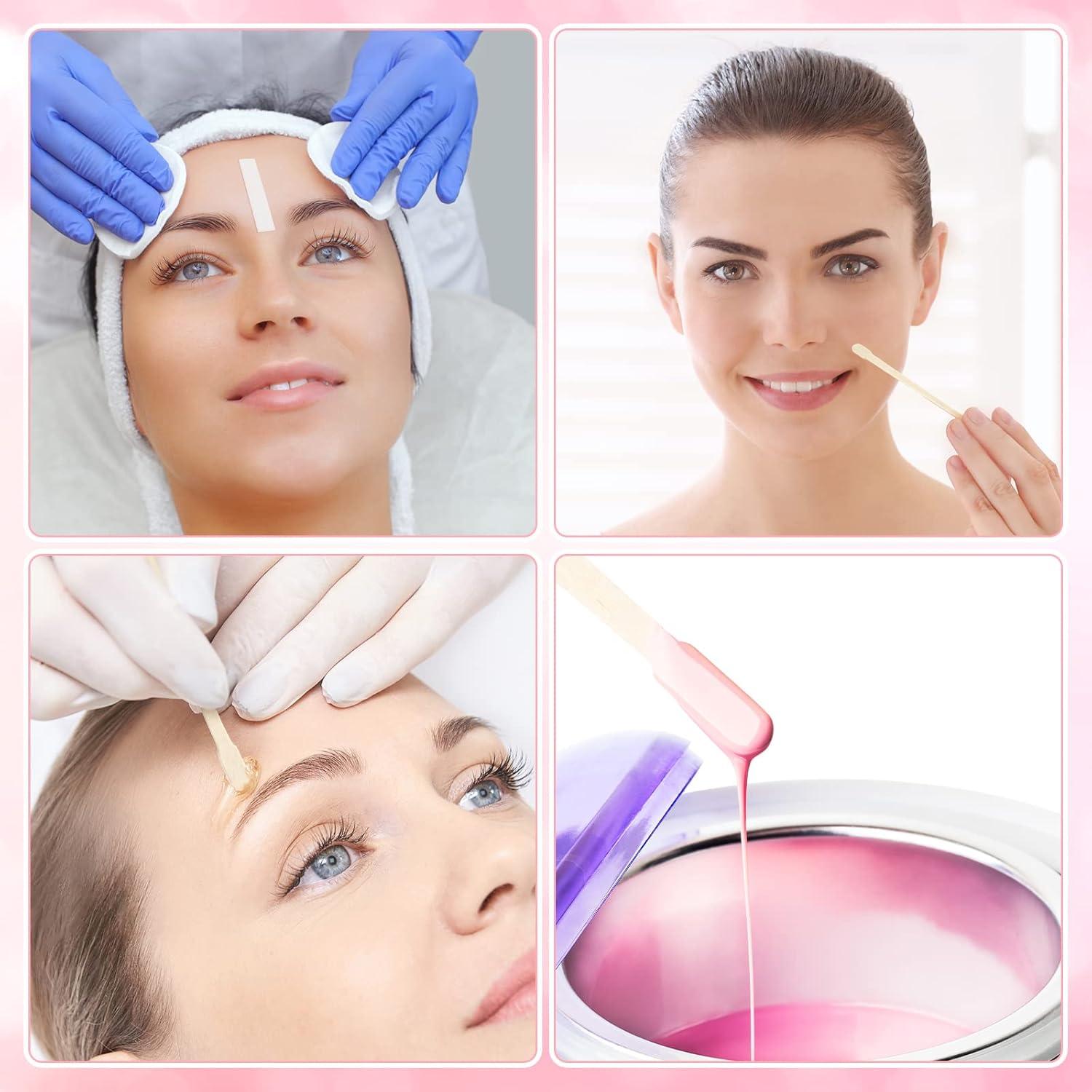 Kit de Cera 600 Pcs Leelosp Tiras y Palitos para Vello