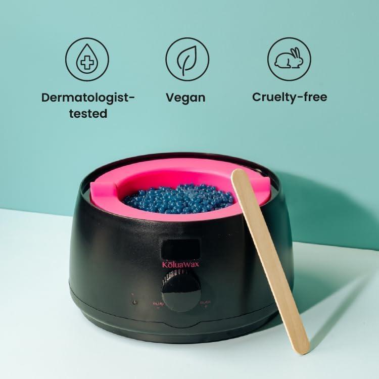Kit de Cera KoluaWax para Mujeres - Calentador Digital y Accesorios