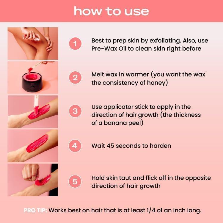 Kit de Cera KoluaWax para Mujeres - Calentador Digital y Accesorios