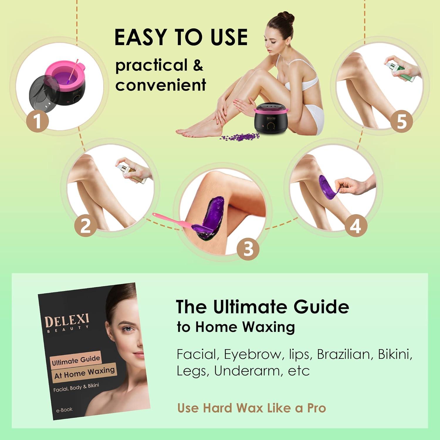 Kit de Cera Todo en Uno DELEXI 41g para Depilación Completa