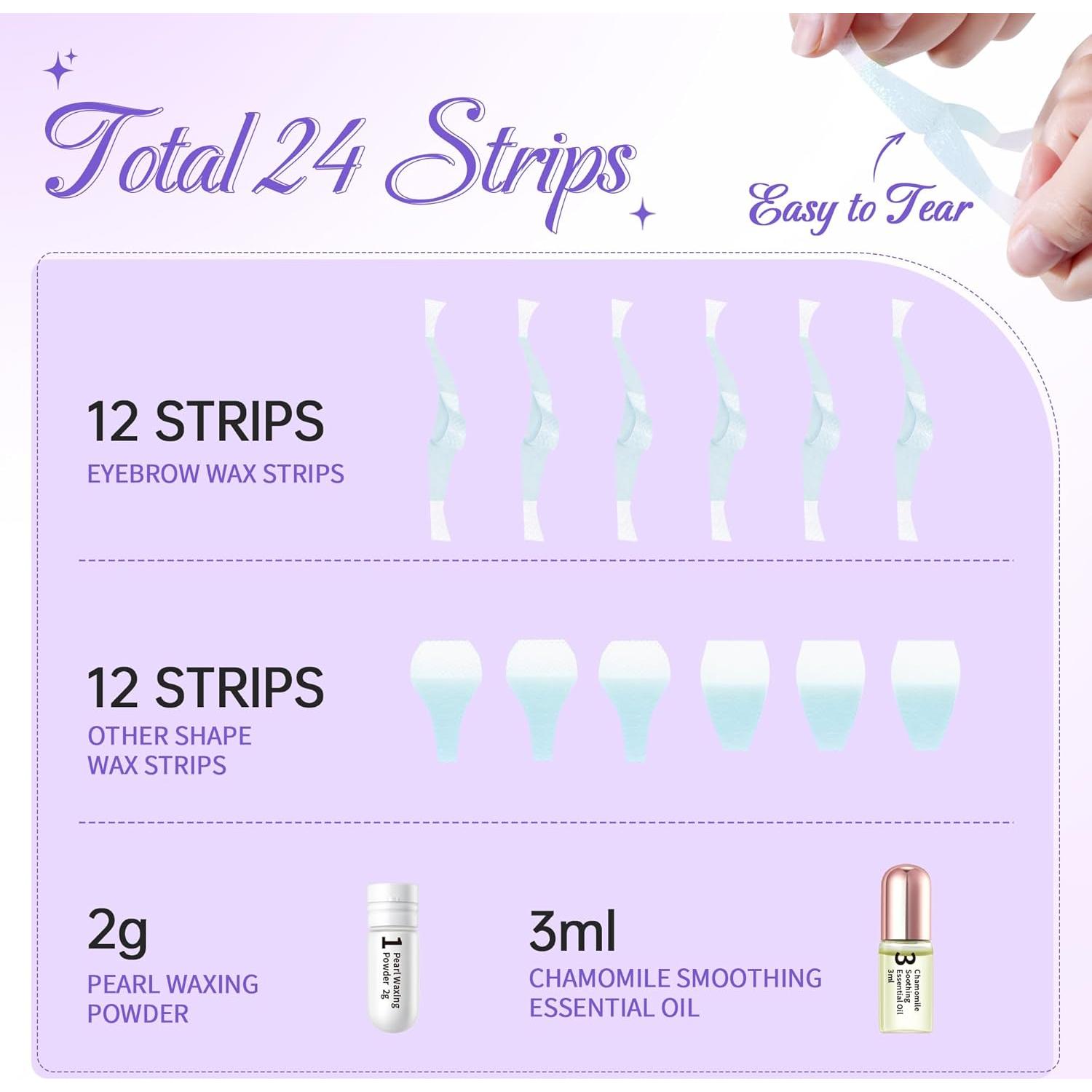 Kit de Cintas de Cera para Cejas Beauty7 - Piel Sensible