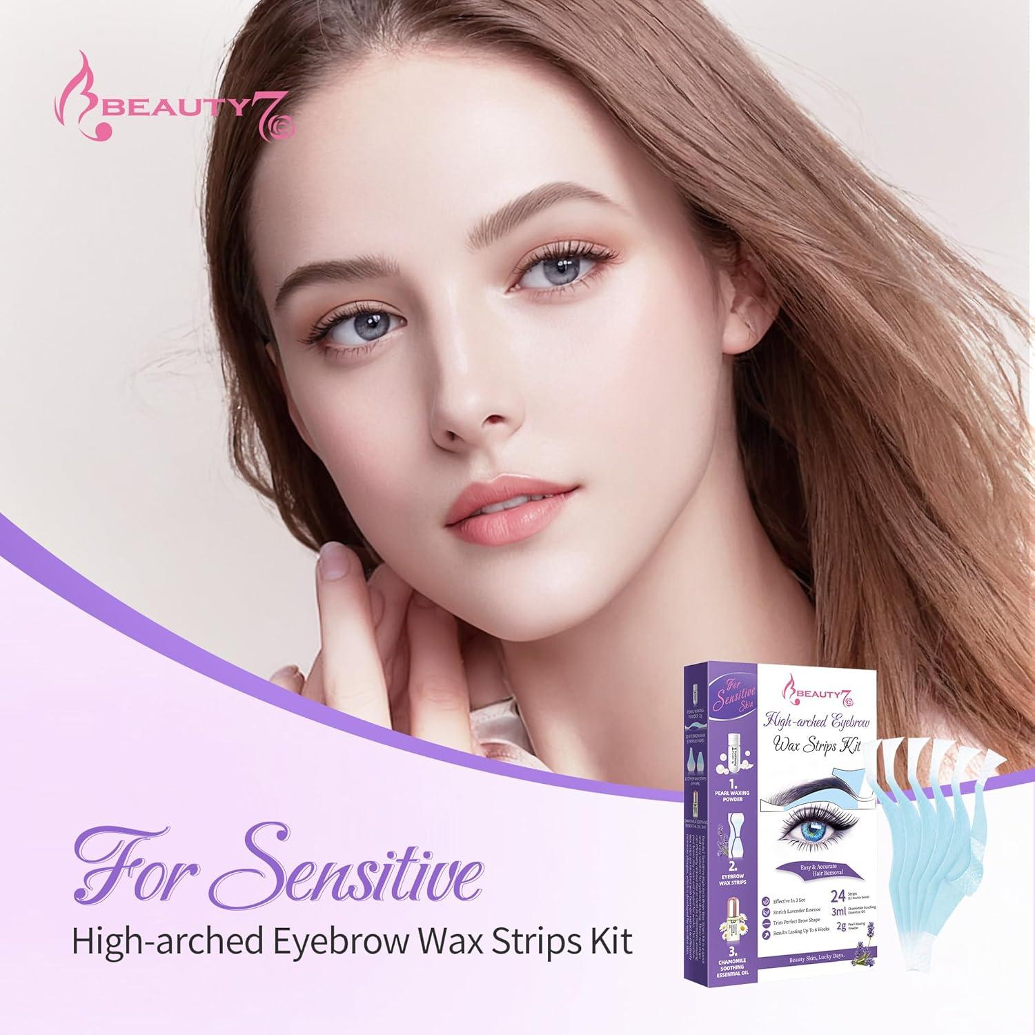 Kit de Cintas de Cera para Cejas Beauty7 - Piel Sensible