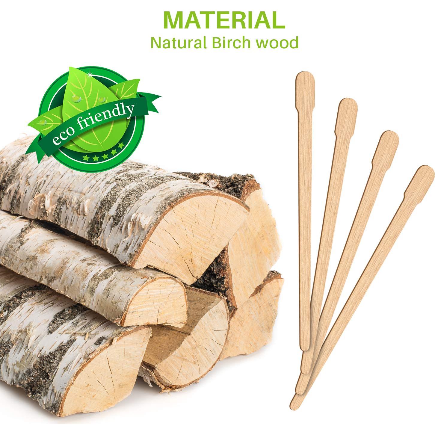 Mibly 200 Palitos de Cera de Madera para Cejas y Labios