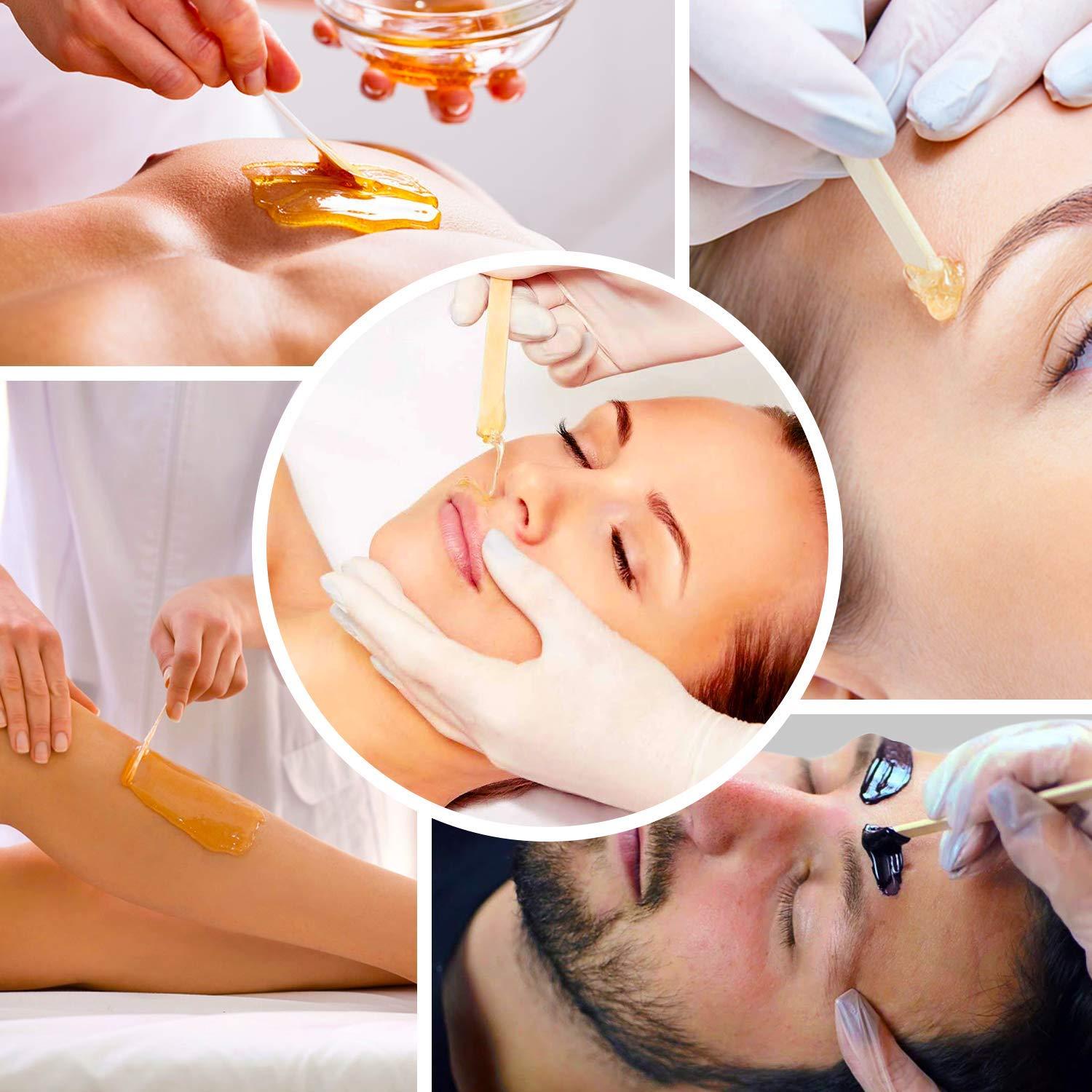 Mibly 200 Palitos de Cera de Madera para Cejas y Labios