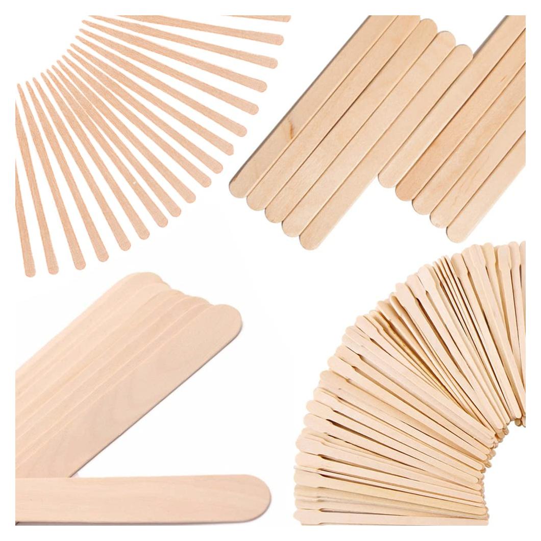 Mibly 300 Palitos de Cera de Madera para Cuerpo y Cara