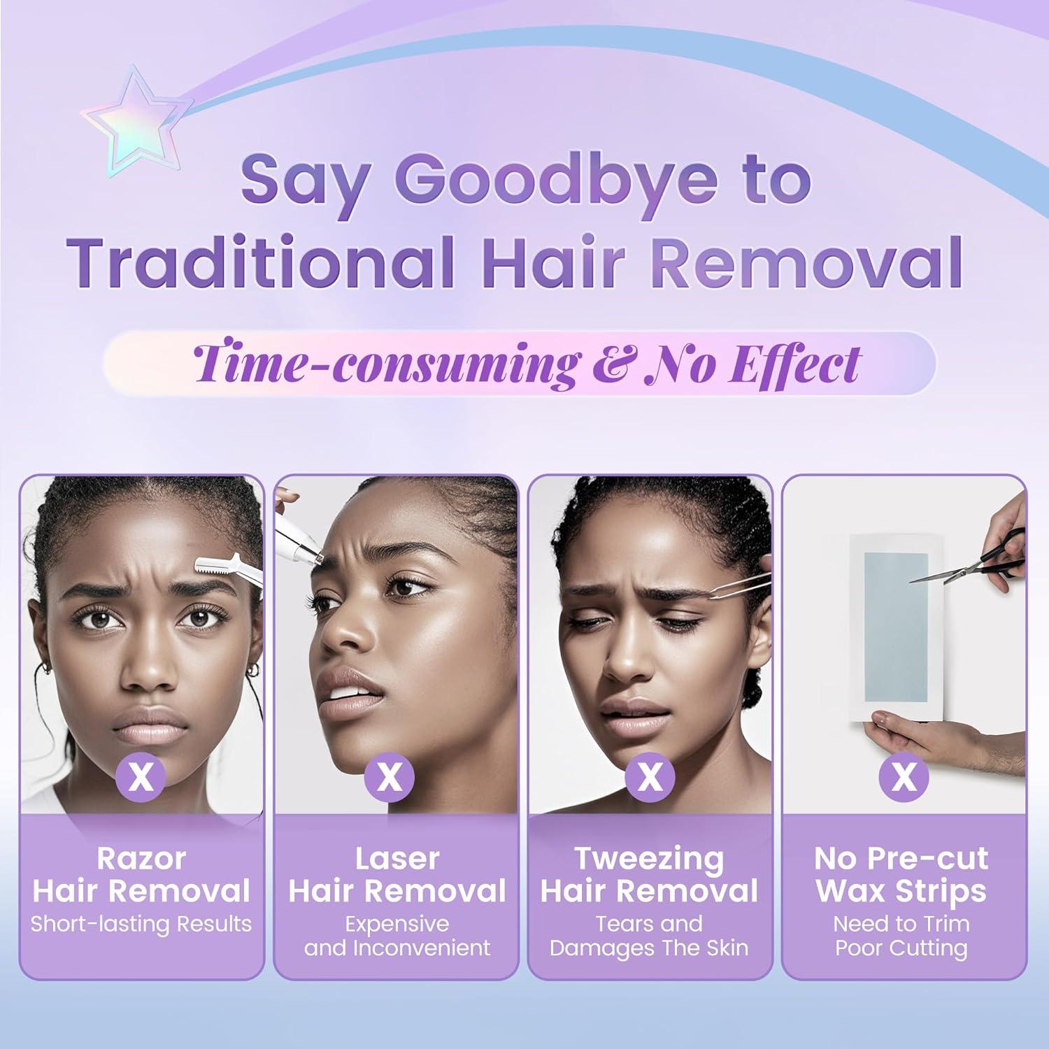 Kit de Cera Fría LaWink para Cejas - 24 Tiras + 4 Toallitas